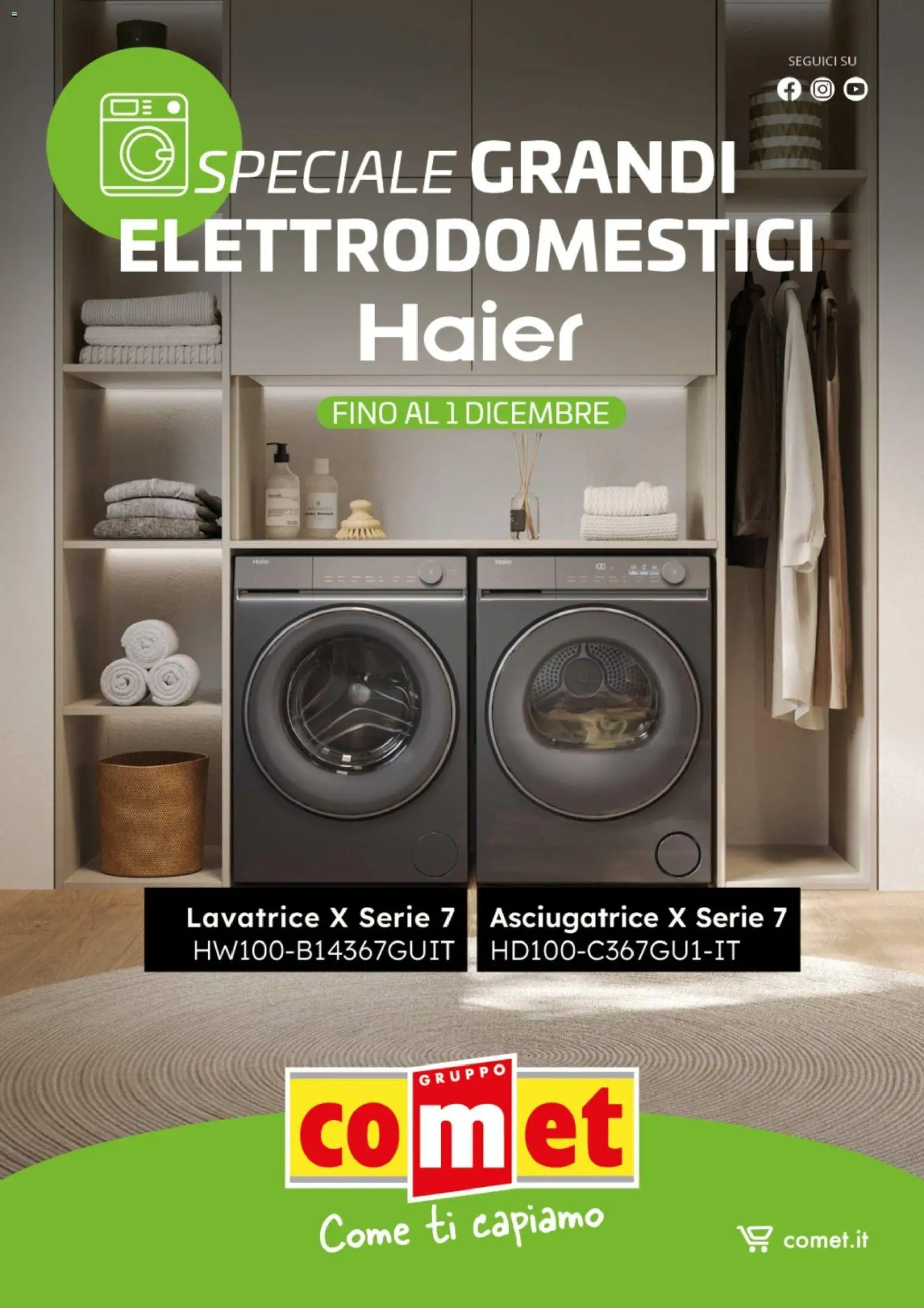 Volantino Comet del 17.11.2025 | Pagina: 1 | Prodotti: Lavatrice, Asciugatrice