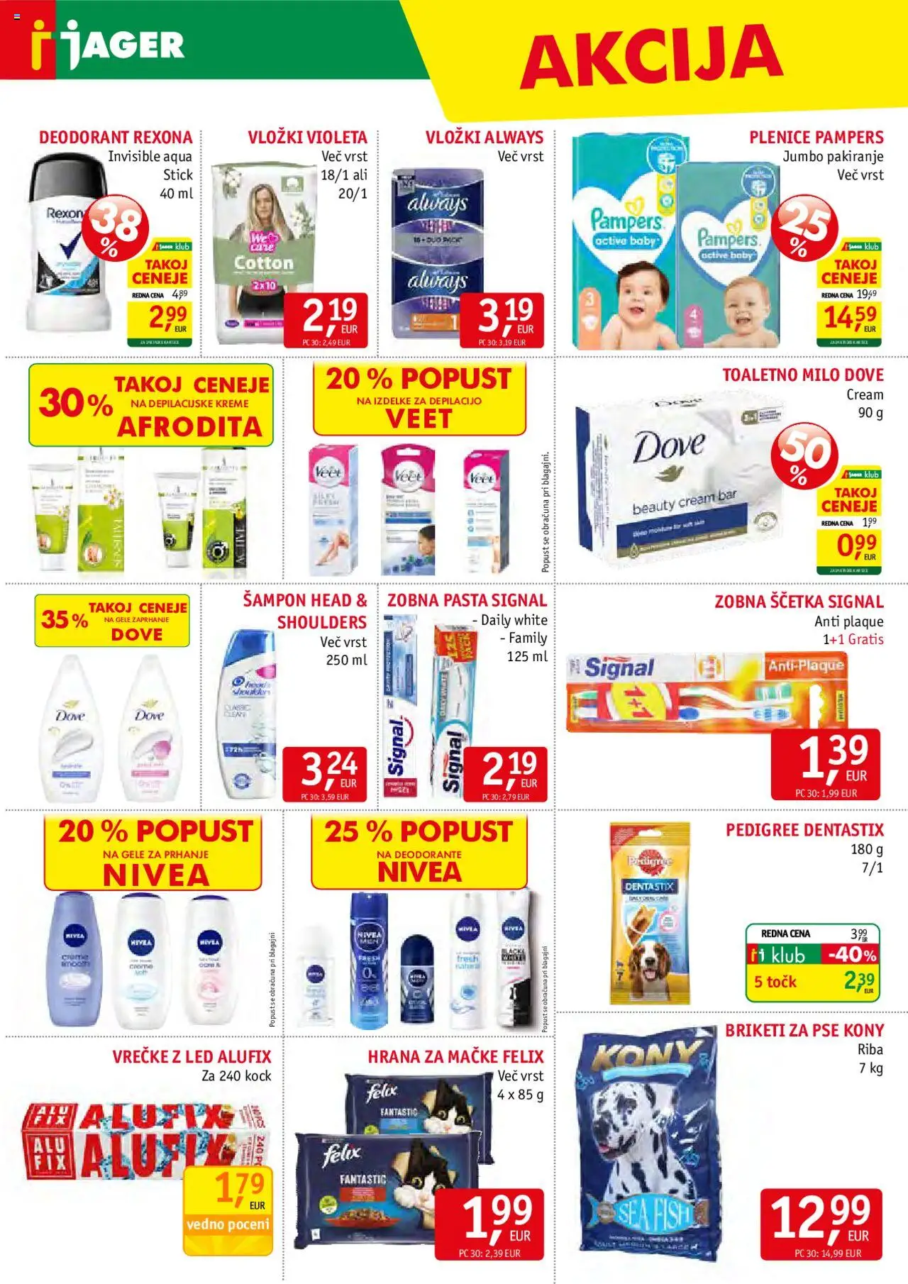 Jager katalog │ velja od 16.07.2025 | Stran: 14 | Izdelki: Vložki, Milo, Zobna pasta, Zobna scetka