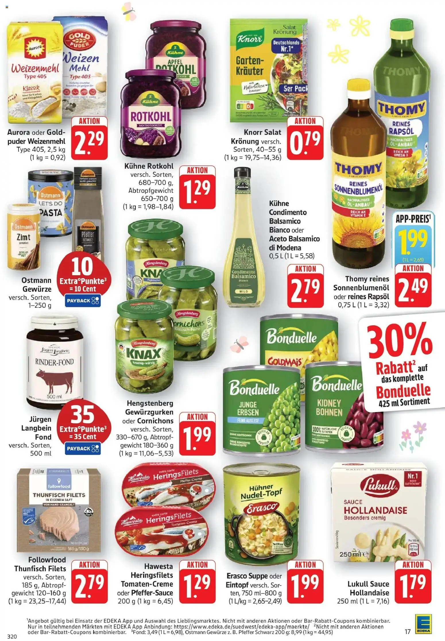 Edeka prospekt Walldorf	 – gültig ab 23.03.2026 | Seite: 17 | Produkte: Gewicht, Mehl, Rotkohl, Erasco