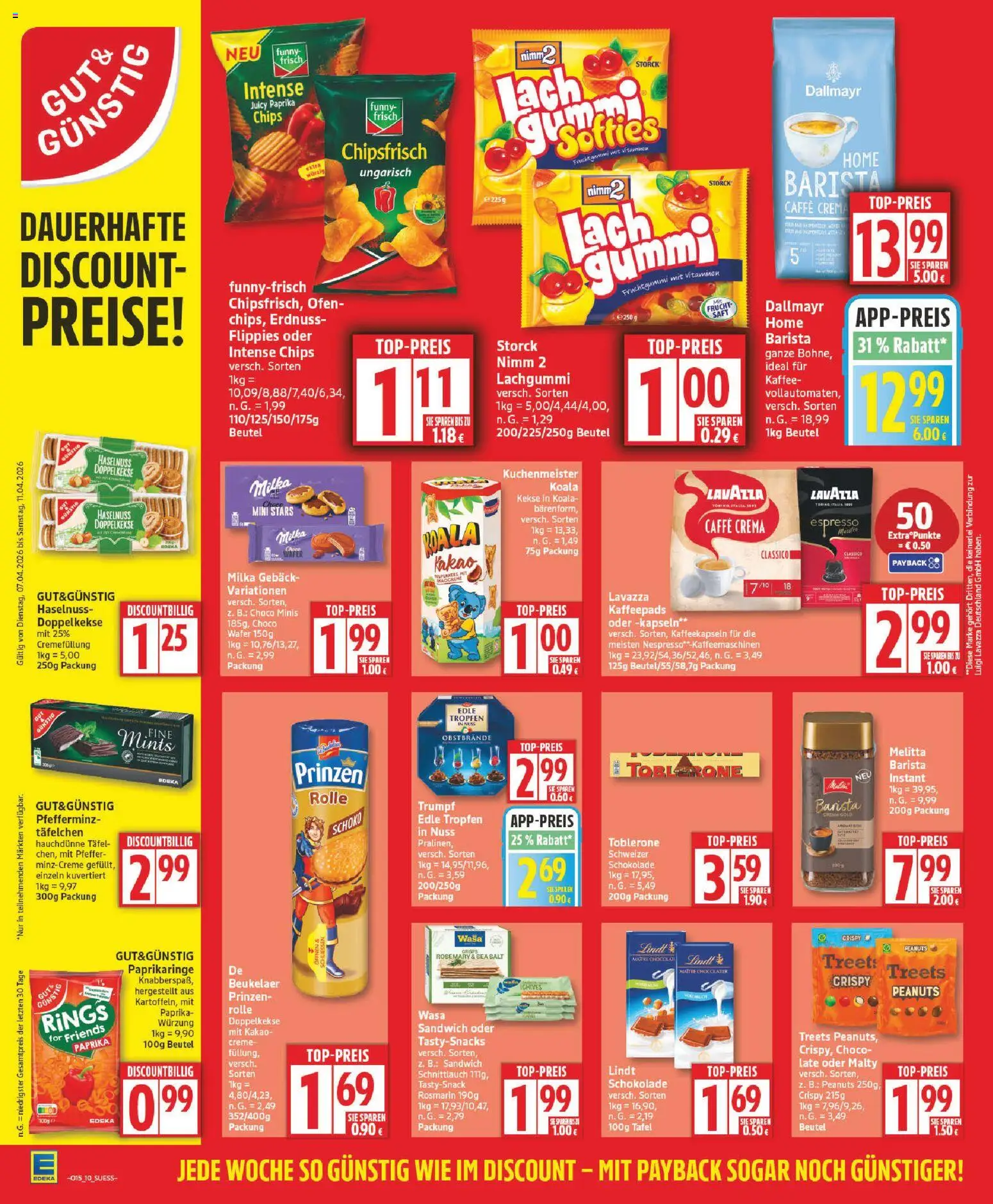 Edeka Prospekt 	 – gültig ab 07.04.2026 | Seite: 10 | Produkte: Melitta, Schokolade, Paprika, Kekse