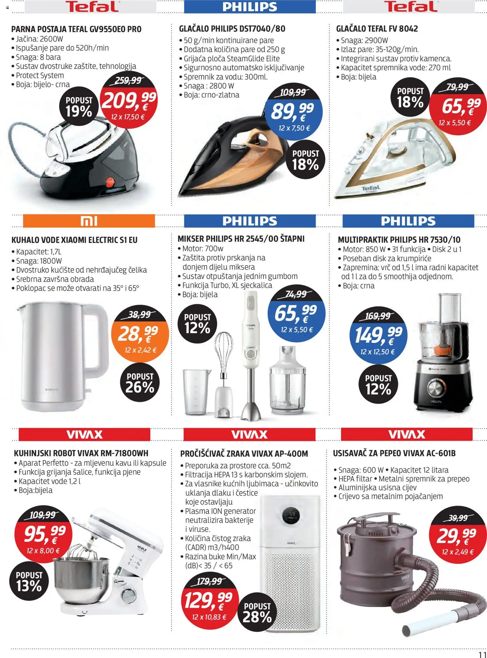 Centar Tehnike katalog | vrijedi od 02.02.2026 | Stranica: 11 | Proizvodi: Pročišćivač zraka, Mikser, Robot, Sjeckalica