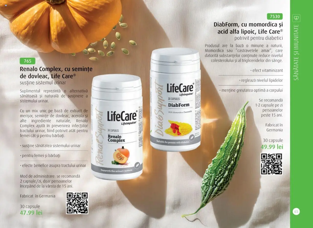 Life Care catalog - Aprilie/Octombrie – valabil de la 01.04.2025 | Pagină: 67 | Produse: Semințe, Pește