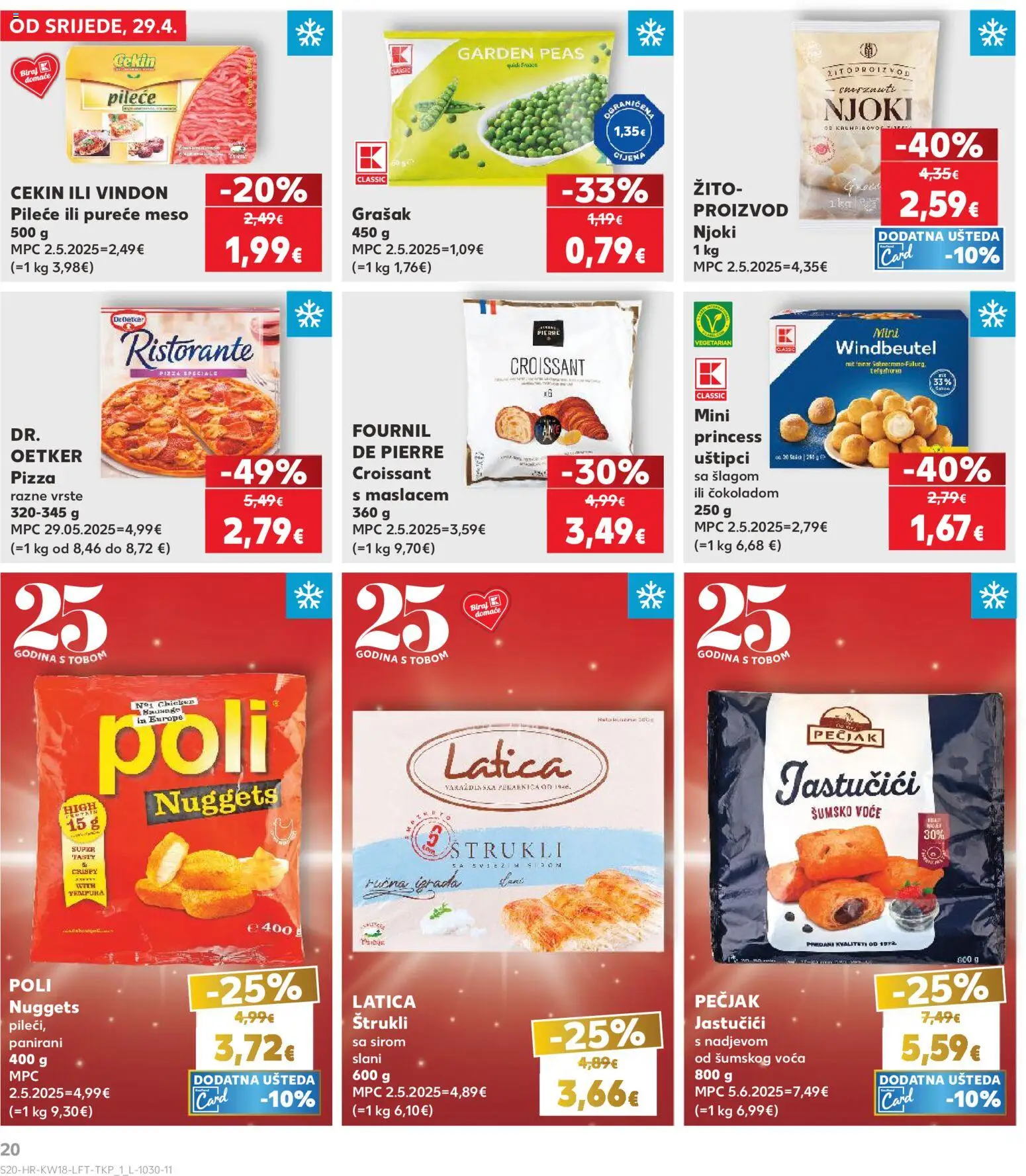 Kaufland katalog | vrijedi od 29.04.2026 | Stranica: 20 | Proizvodi: Šumsko voće, Pizza, Voće, Grašak