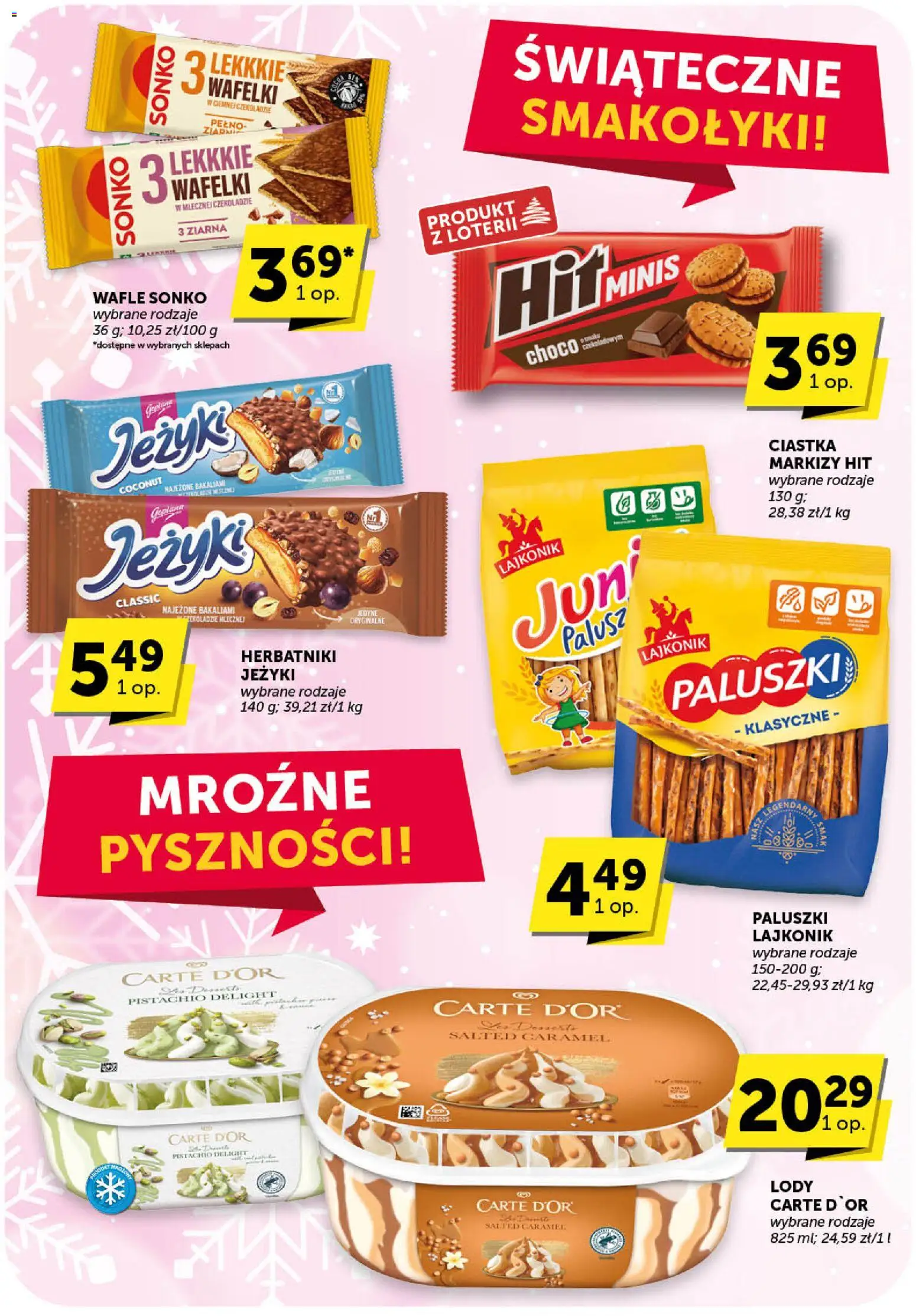 ABC Gazetka - Market od 11.12.2025 | Strona: 33 | Produkty: Wafle, Paluszki, Ciastka, Lody