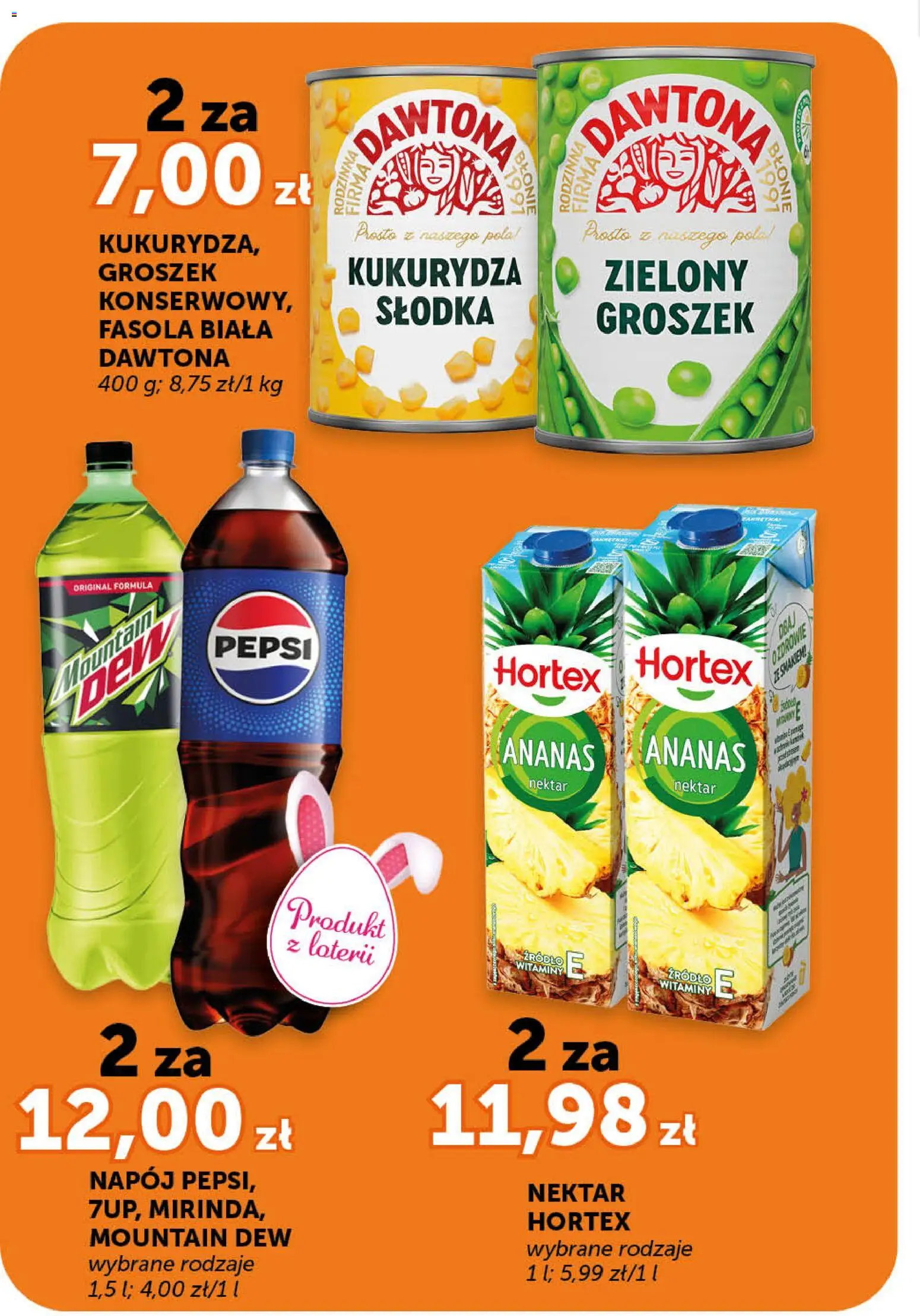 Euro Sklep gazetka od 02.04.2026 | Strona: 2 | Produkty: Groszek, Pepsi, Kukurydza, Ananas