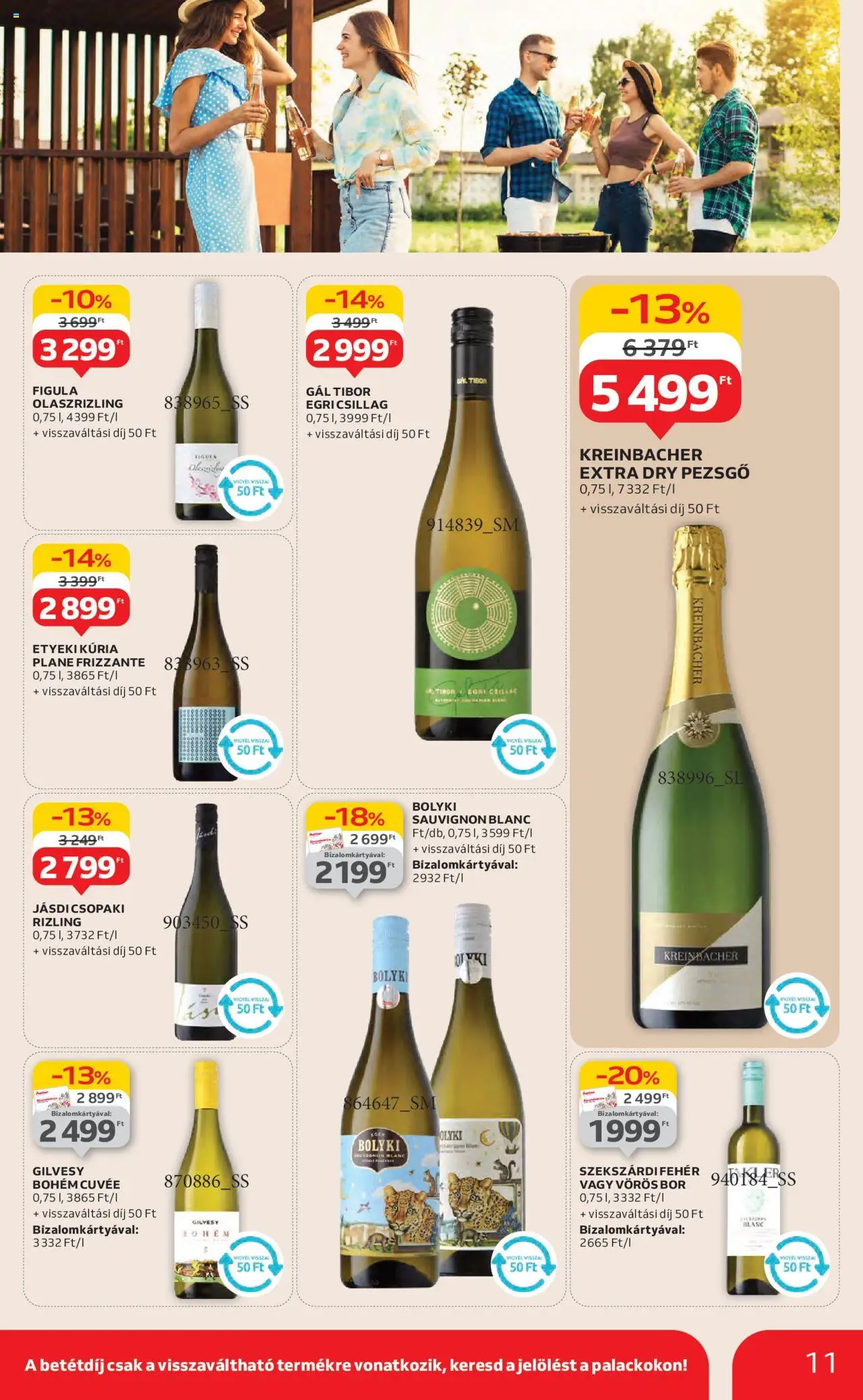 Auchan akciós ujság - amely érvényes a következő dátumtól: 26.06.2025 | Oldal: 11 | Termékek: Pezsgő, Bor