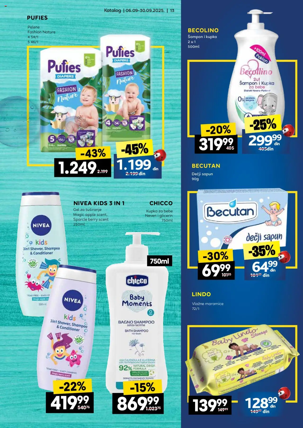 Idea katalog - važi od 06.09.2025 | Strana: 13 | Proizvode: Nivea, Šampon, Sapun, Vlažne maramice