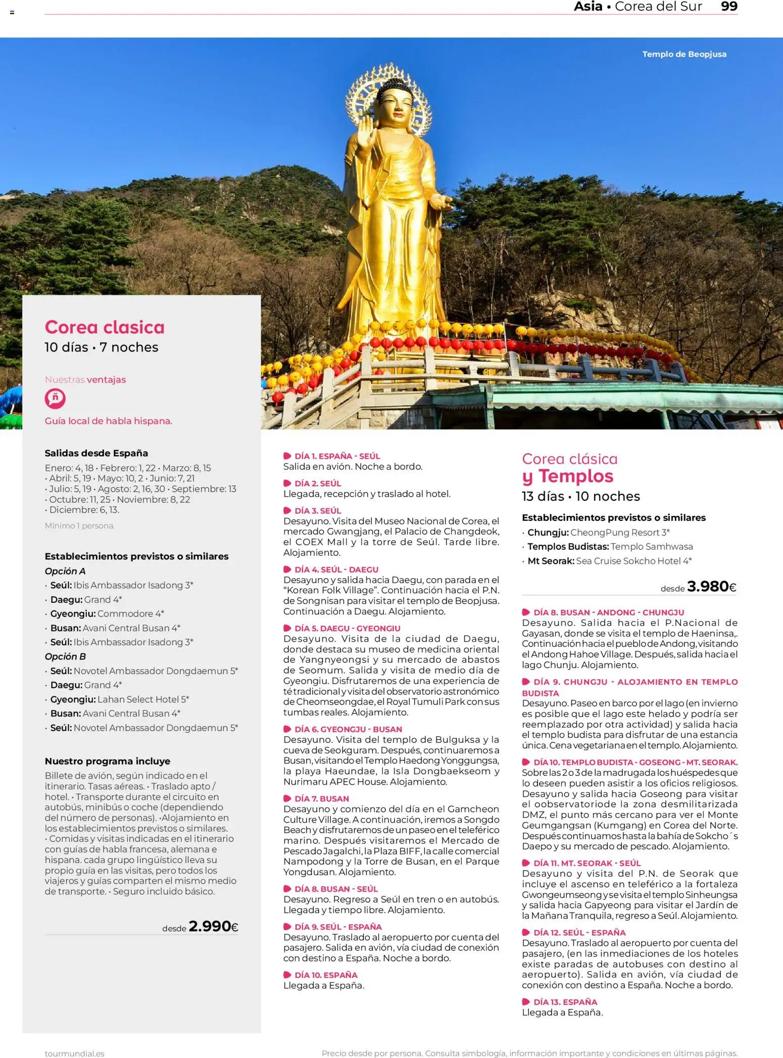 Viajes El Corte Inglés Asia y Oceanía │ válido desde el 01.01.2026 | Página: 99 | Productos: Pescado, Té, Helado