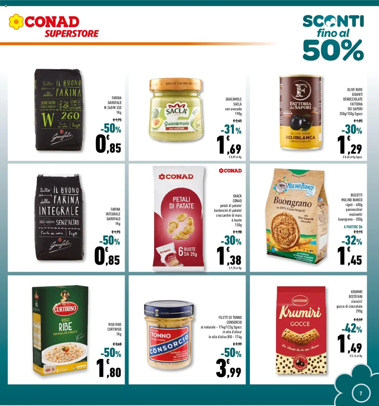 Volantino Conad del 03.01.2026 | Pagina: 7 | Prodotti: Cioccolato, Riso, Avocado, Mais