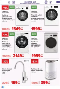 Ofertele Carrefour valabile de la 18.03.2026 | Pagină: 71 | Produse: Vestiyer, Televizor, Audio, Babak