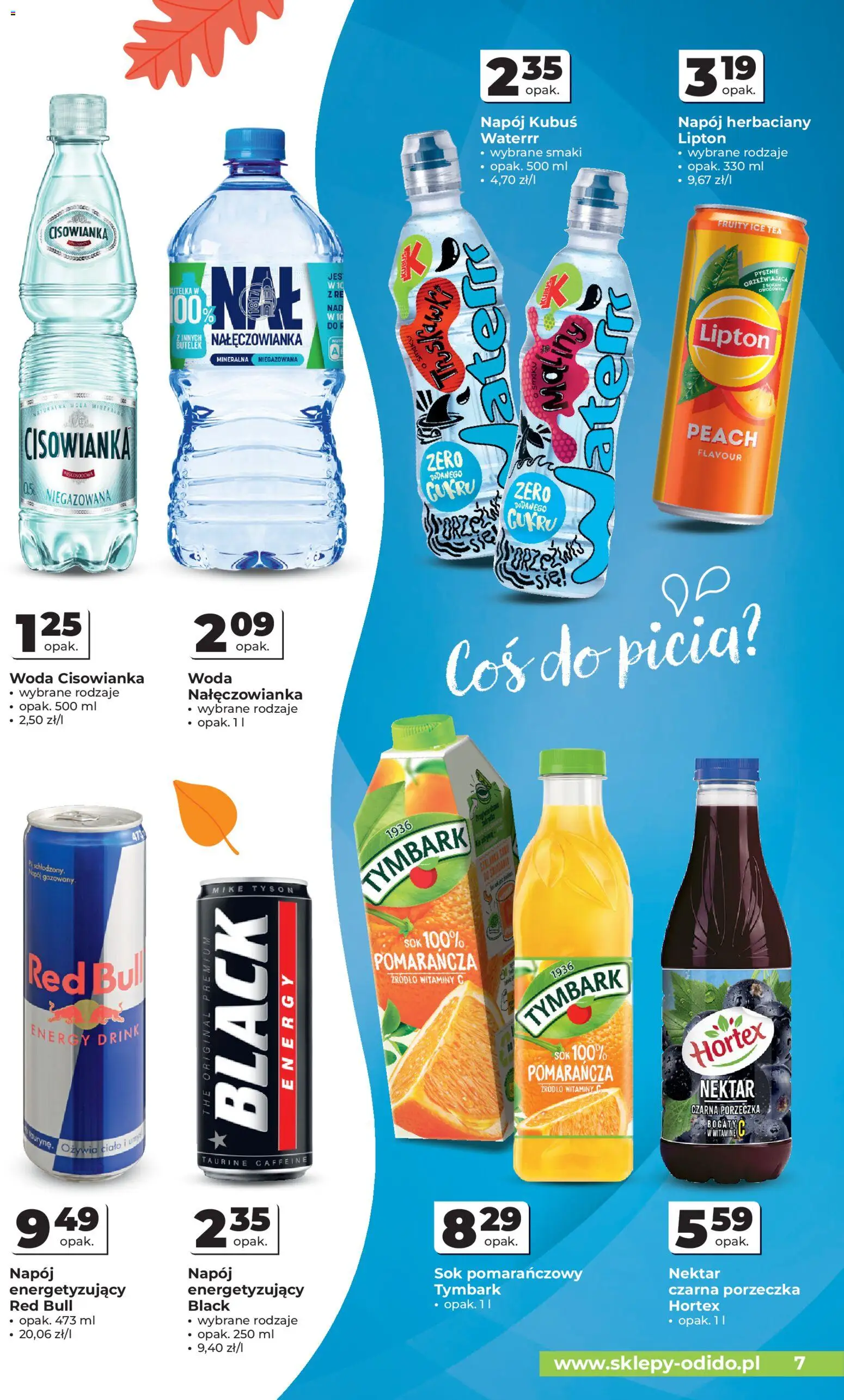 Odido Gazetka od 29.10.2025 | Strona: 7 | Produkty: Red bull, Ice Tea, Porzeczka, Sok
