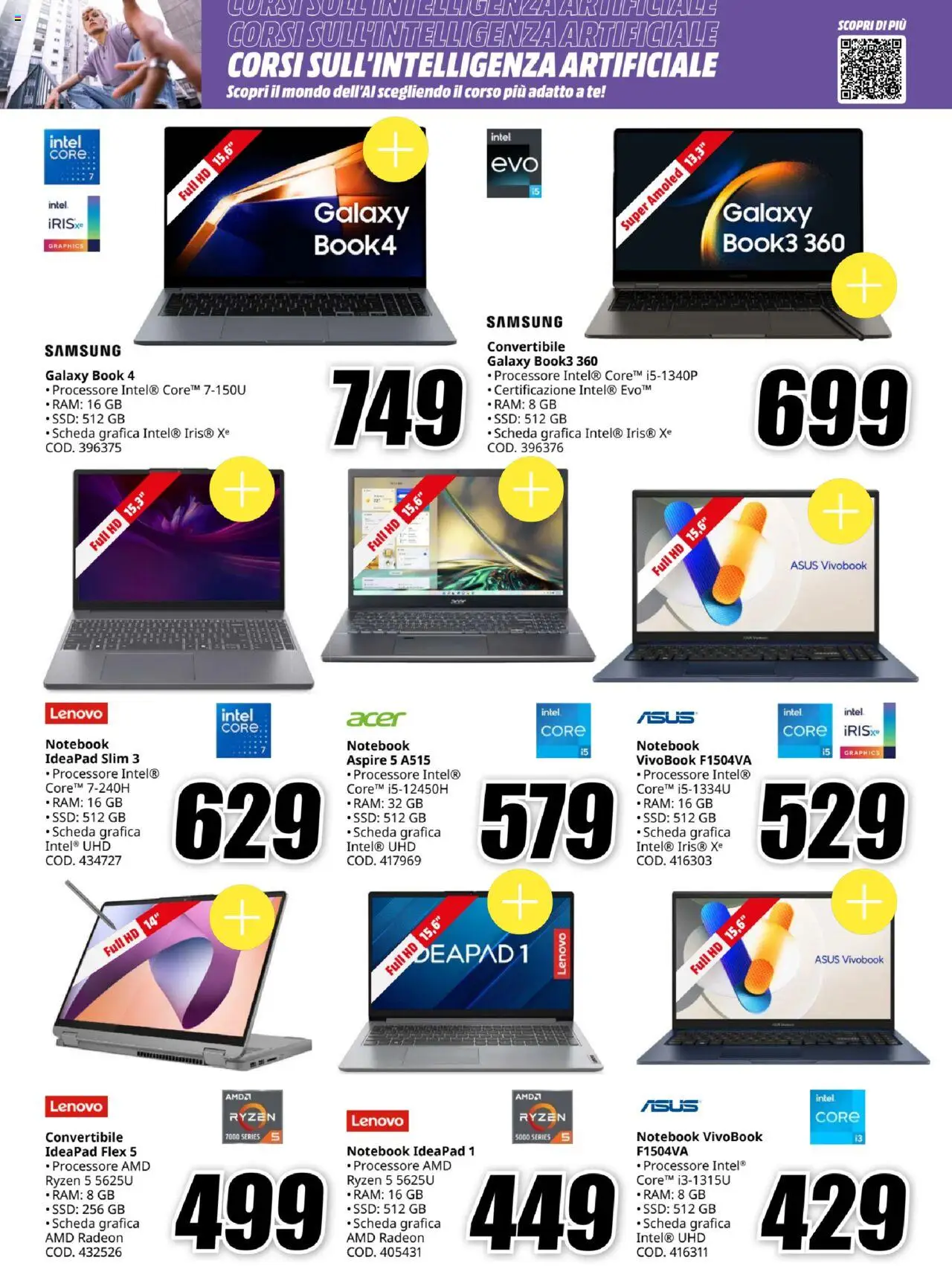 Volantino Media World del 11.08.2025 | Pagina: 13 | Prodotti: Notebook, Tè, Samsung
