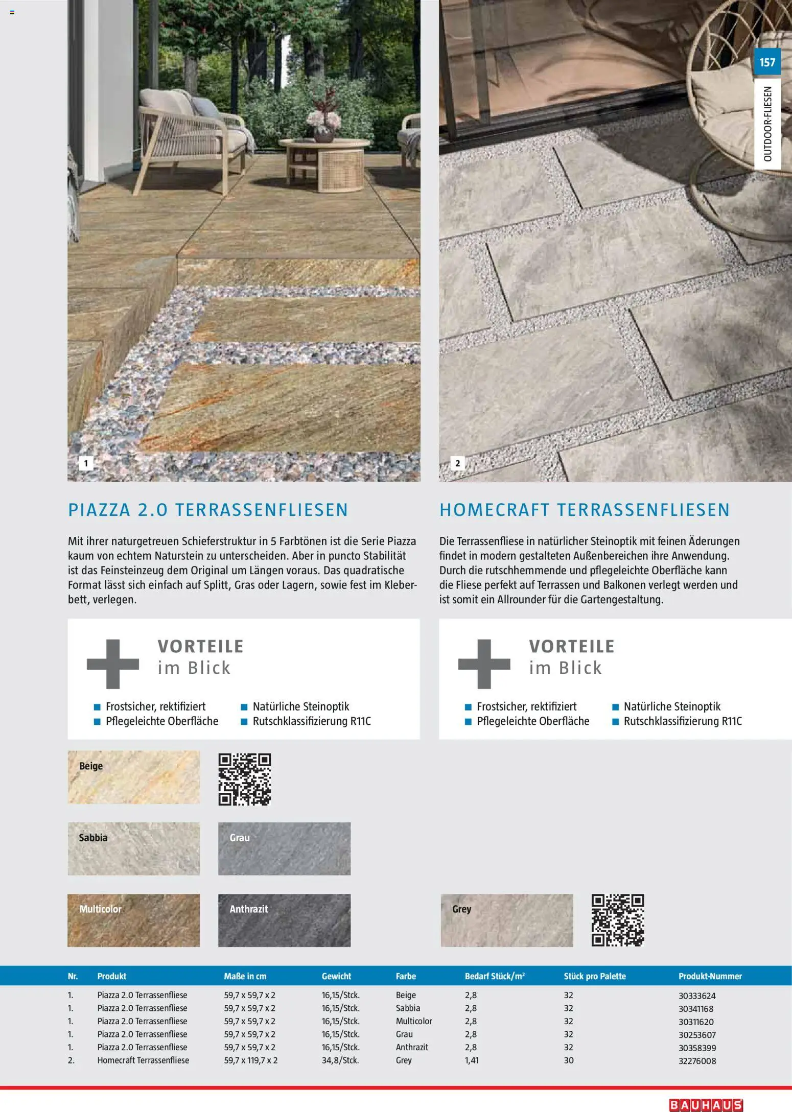 Bauhaus Gartenbaumaterialien 2026 – gültig ab 02.03.2026 | Seite: 157 | Produkte: Gewicht