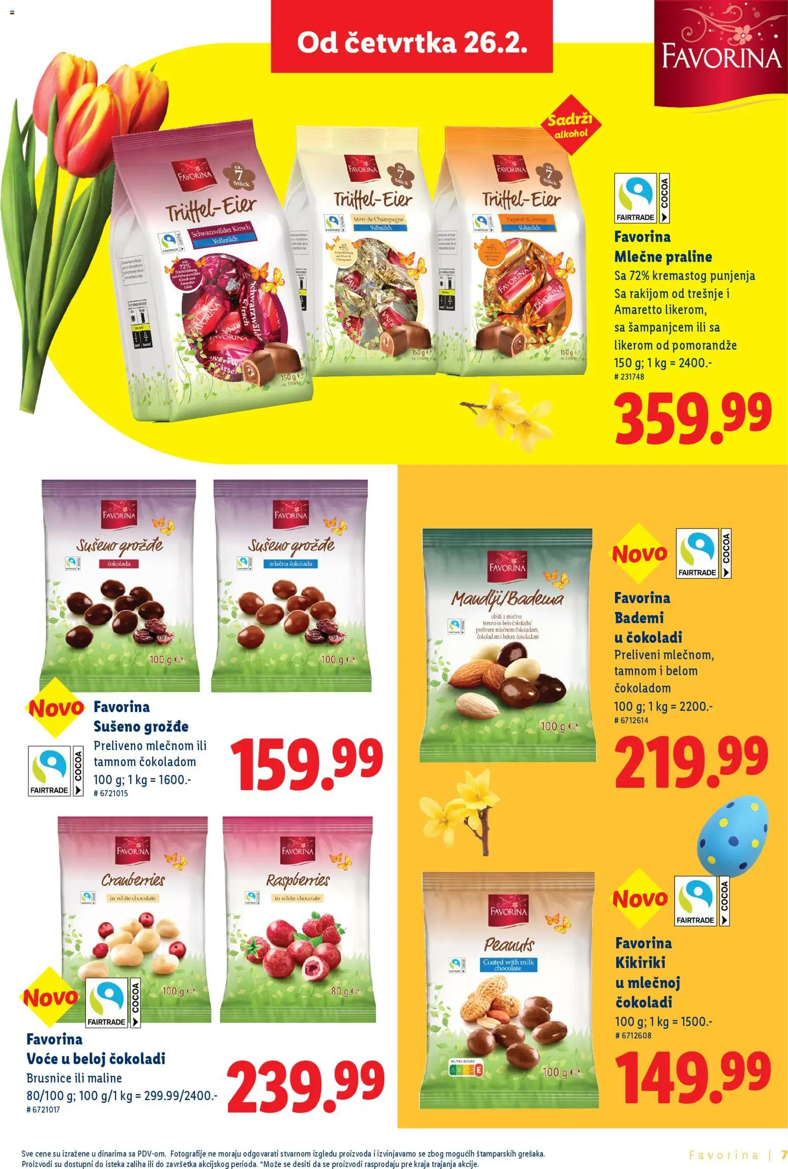 Lidl katalog - važi od 26.02.2026 | Strana: 7 | Proizvode: Alkohol, Kikiriki, Čokolada, Mlečna čokolada