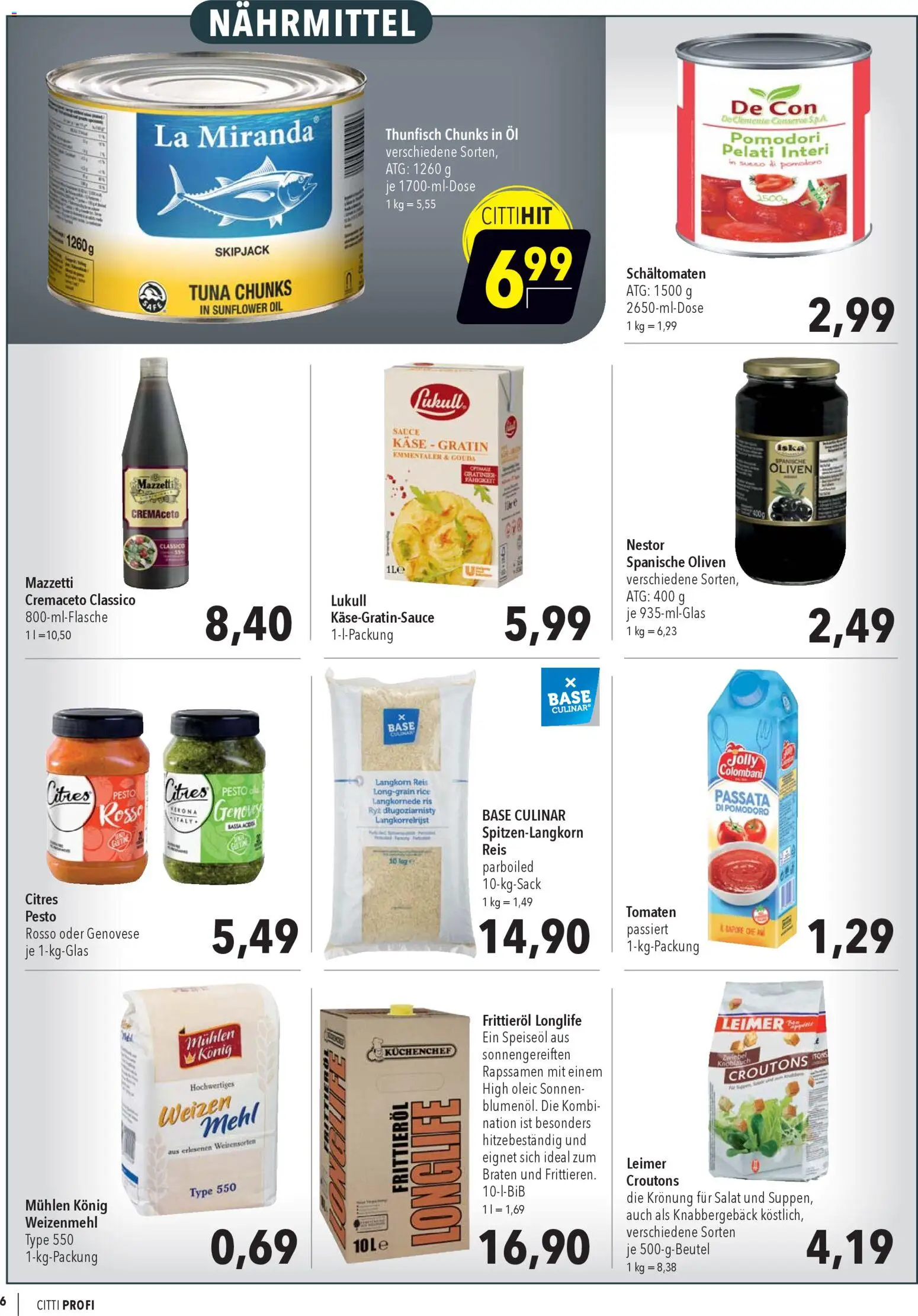 CITTI Markt Aktuelle Angebote für Profis – gültig ab 25.02.2026 | Seite: 6 | Produkte: Gouda, Weizenmehl, Knoblauch, Salat