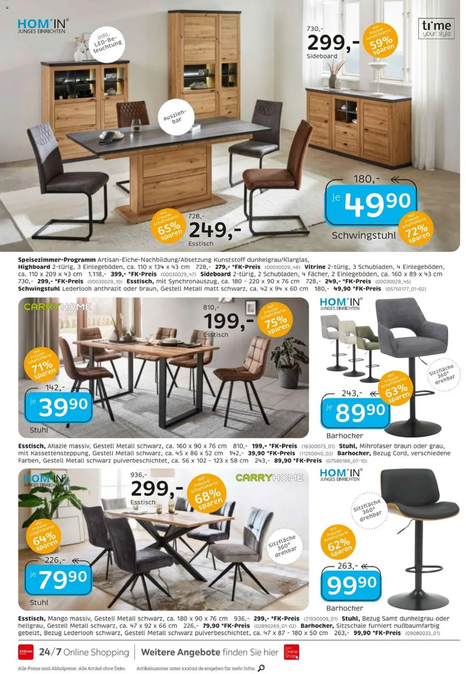 XXXLutz Junges Wohnen – gültig ab 25.04.2026 | Seite: 10 | Produkte: Sideboard, HIghboard, Esstisch, Stuhl