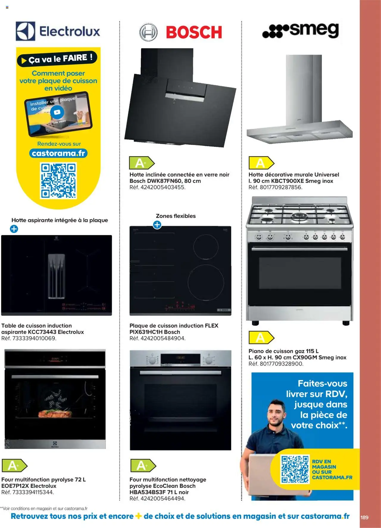 {H1} | Page: 189 | Produits: Plaque de cuisson, Hotte aspirante, Piano, Table