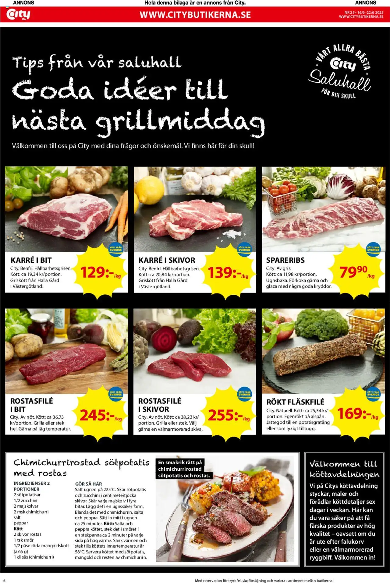 ICA Kvantum reklamblad aktuell från 16.06.2025 | Sida: 6 | Produkter: Salt, Falukorv, Peppar, Mangold