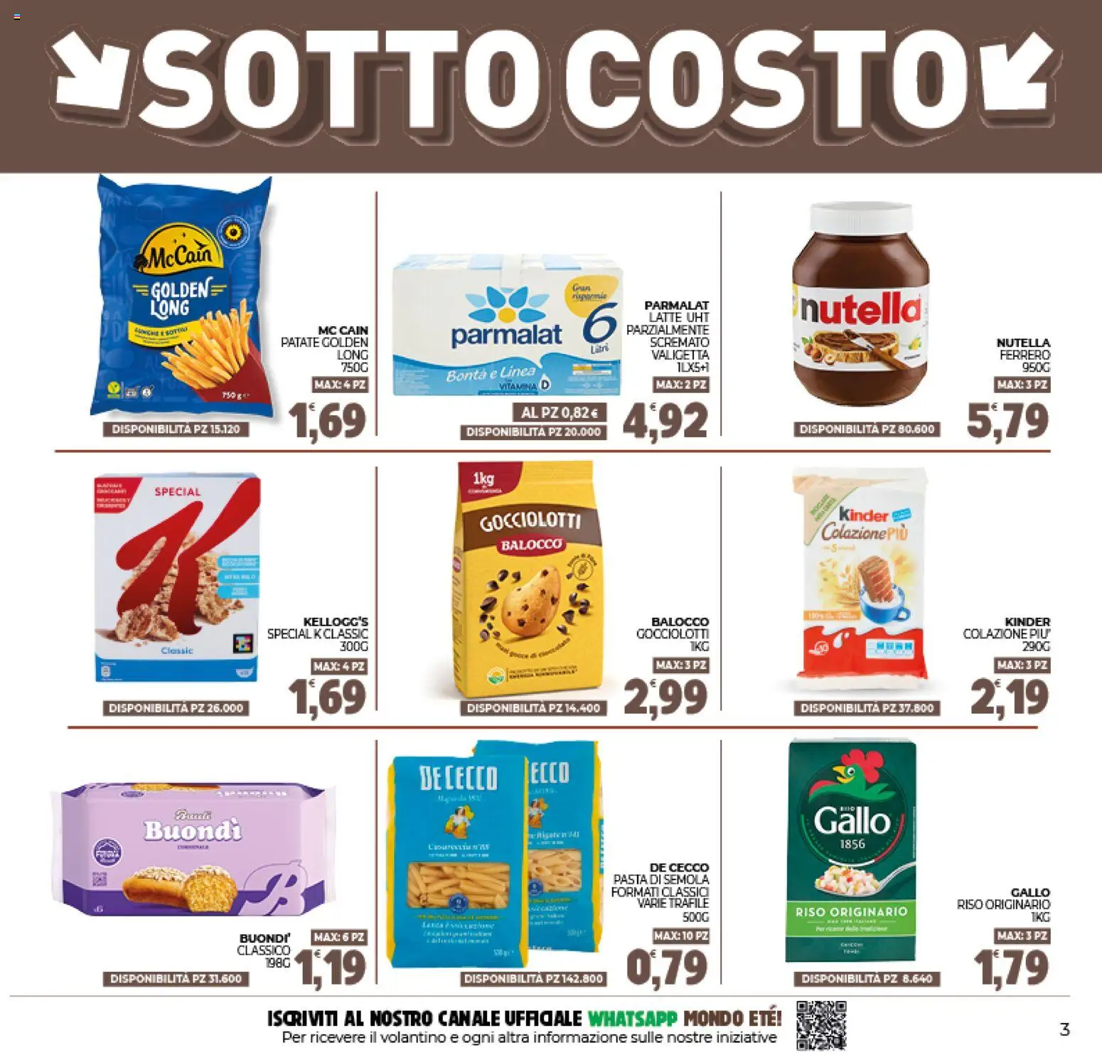 Volantino Eté del 27.01.2026 | Pagina: 3 | Prodotti: Riso, Latte, Pasta, Valigetta