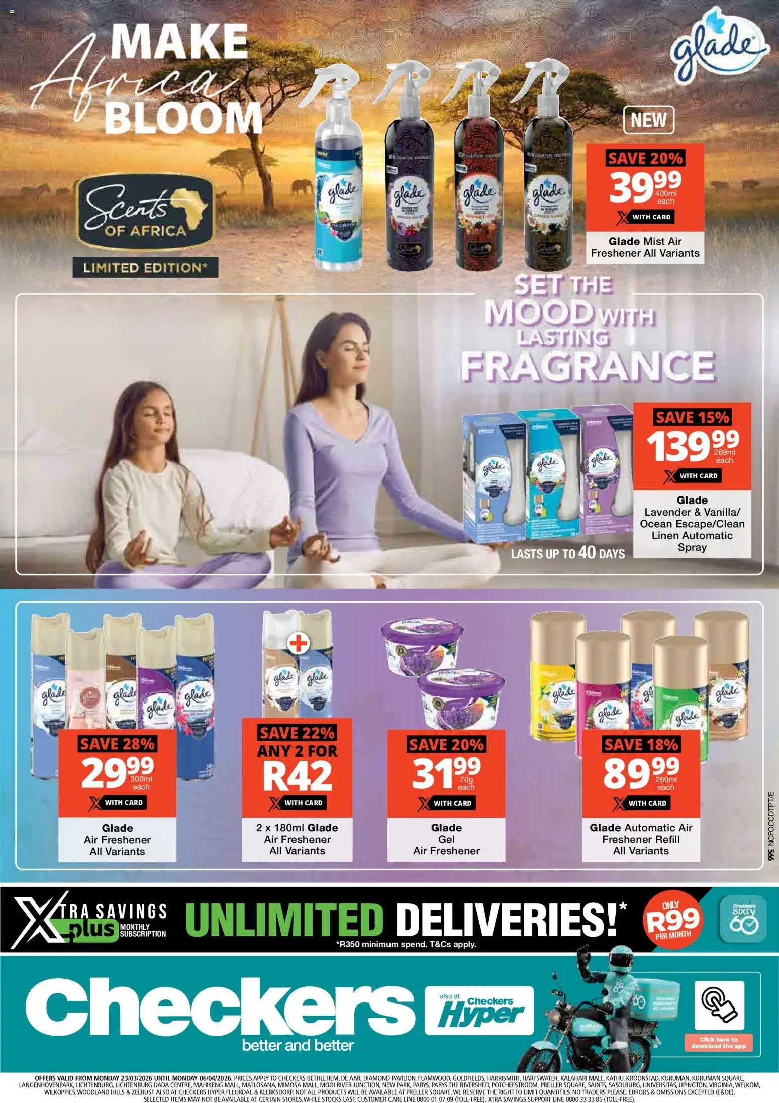 New Checkers catalogue – valid from 23.03.2026 | Page: 1 | Products: Air freshener, Fragrance