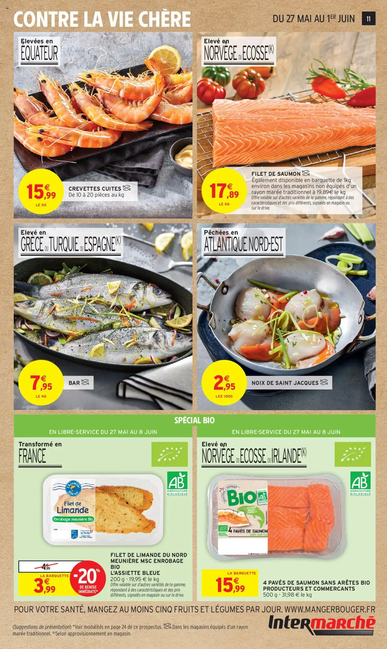  | Page: 12 | Produits: Noix de saint jacques, Crevettes, Filet de saumon, Noix