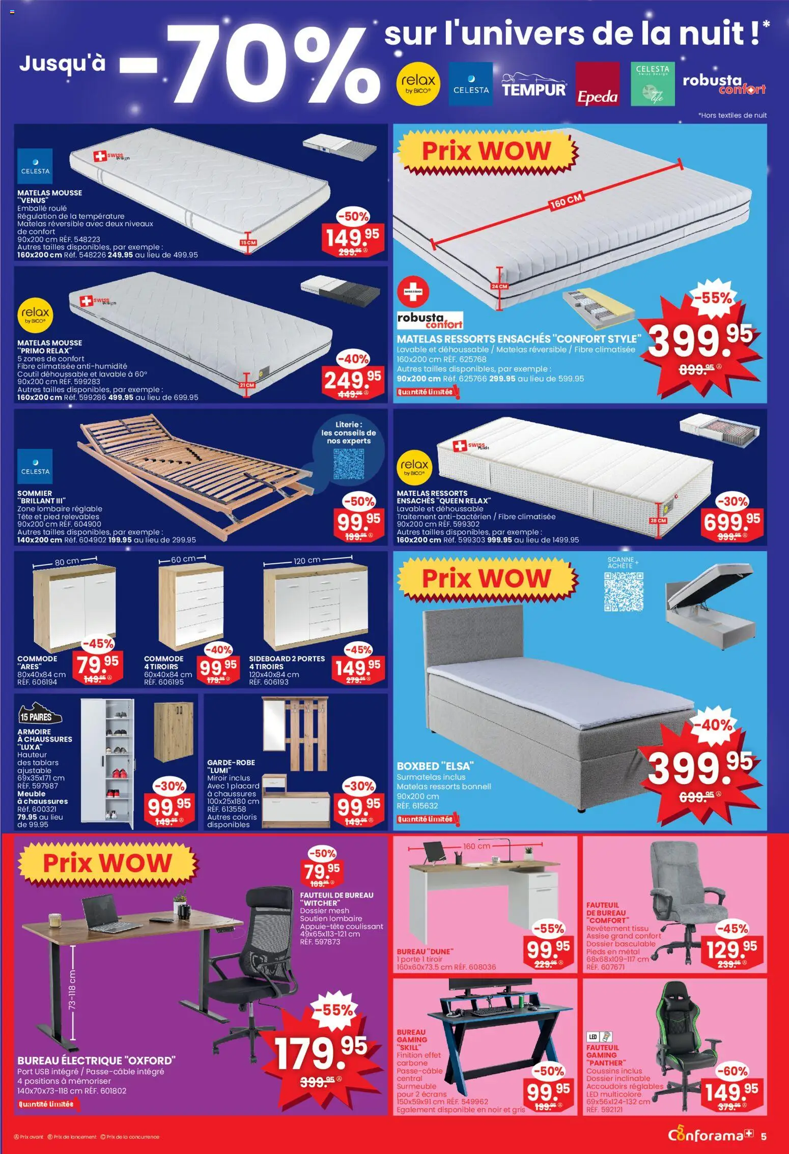 Conforama aktionen Sélection  – gültig ab 04.03.2026 | Seite: 5 | Produkte: Usb, Sideboard