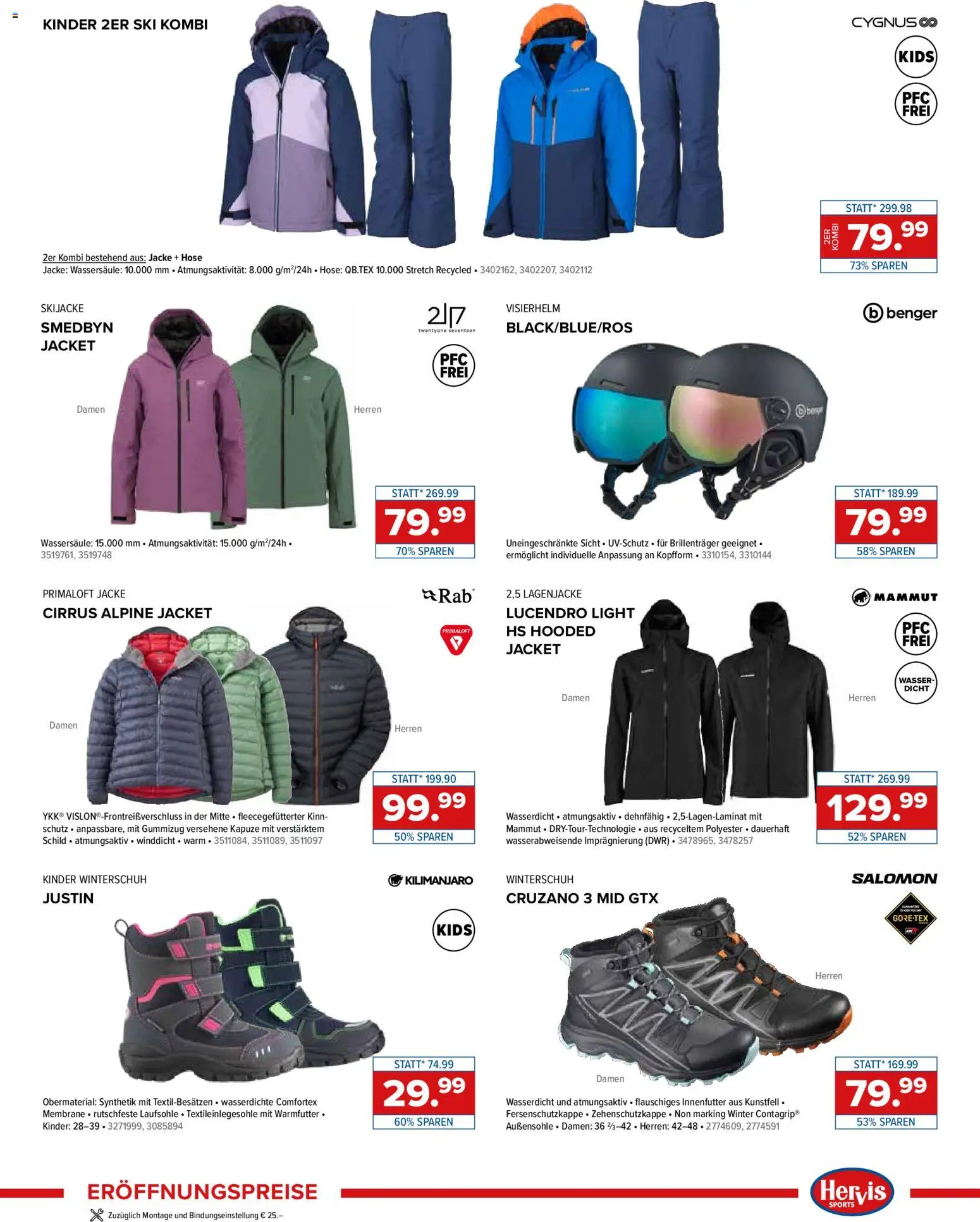 Hervis Angebote gültig ab 04.12.2025 | Seite: 3 | Produkte: Jacke, Hose, Wasser