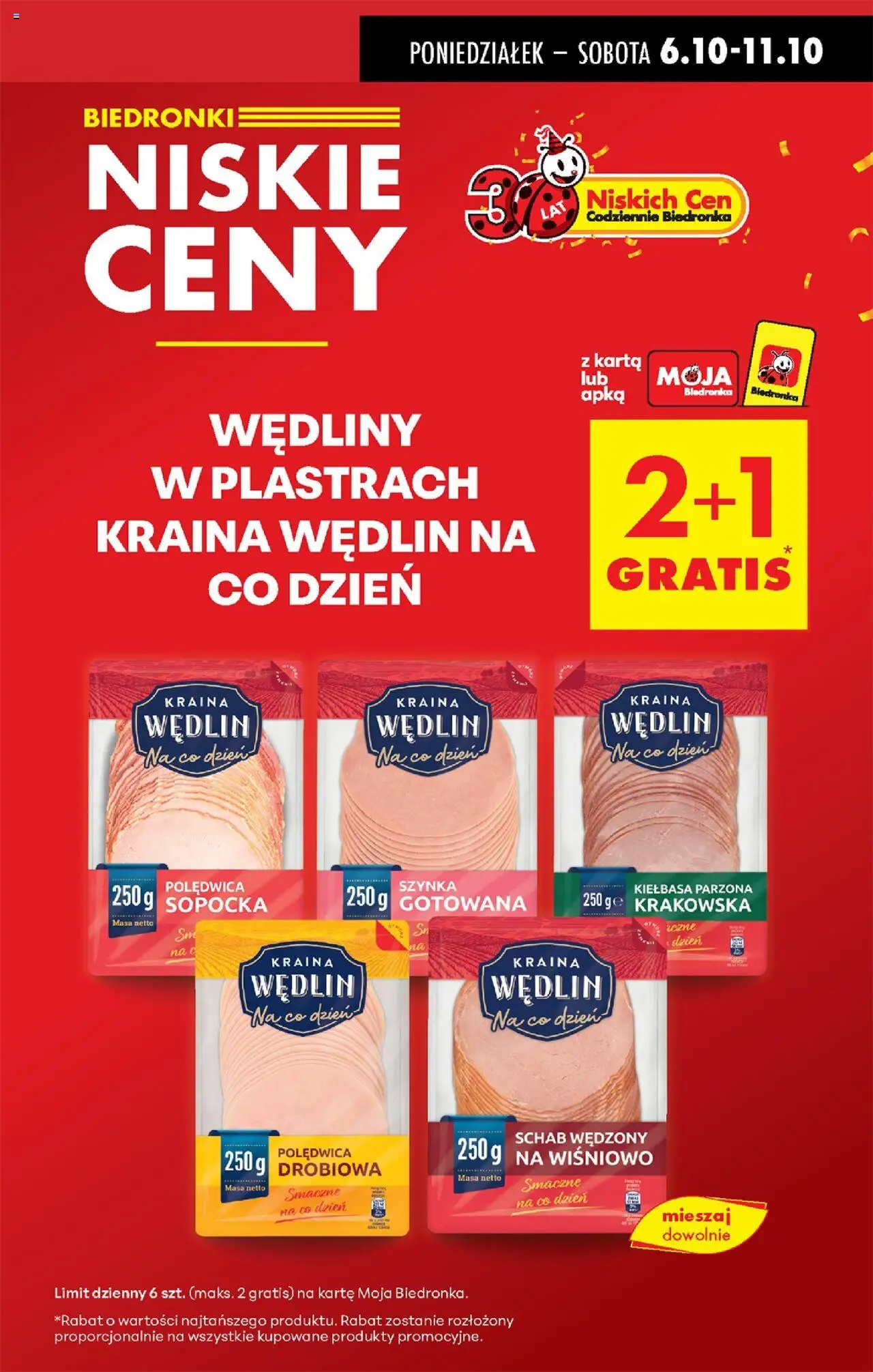 Biedronka gazetka od 06.10.2025 | Strona: 7 | Produkty: Kiełbasa, Karta, Wędliny, Szynka gotowana