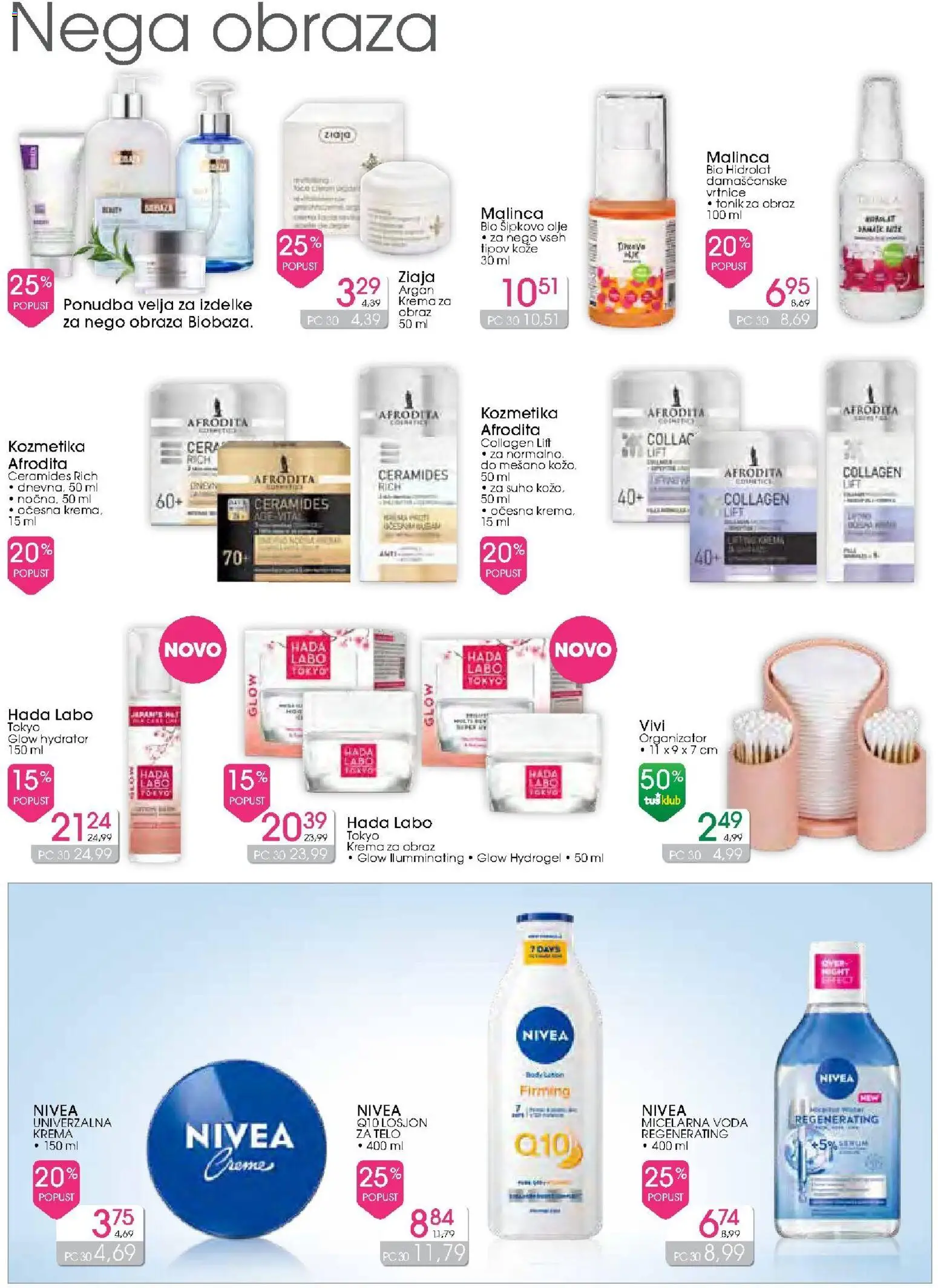 Novi Tuš drogerija katalog ponudbe – veljaven od 12.11.2025 | Stran: 8 | Izdelki: Univerzalna krema, Krema, Tonik, Krema za obraz
