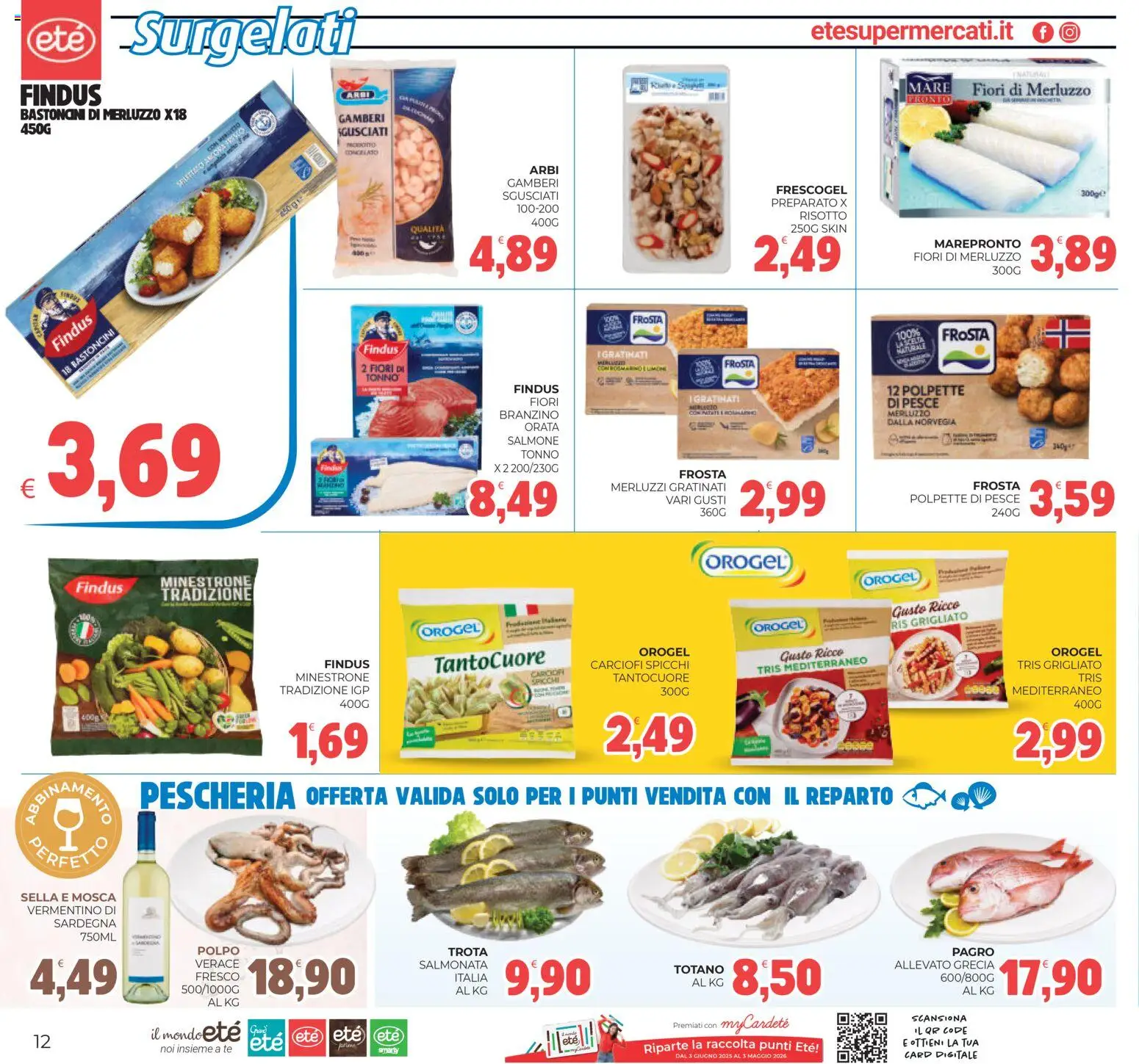 Volantino Eté del 18.02.2026 | Pagina: 12 | Prodotti: Orata, Tonno, Totano, Polpette