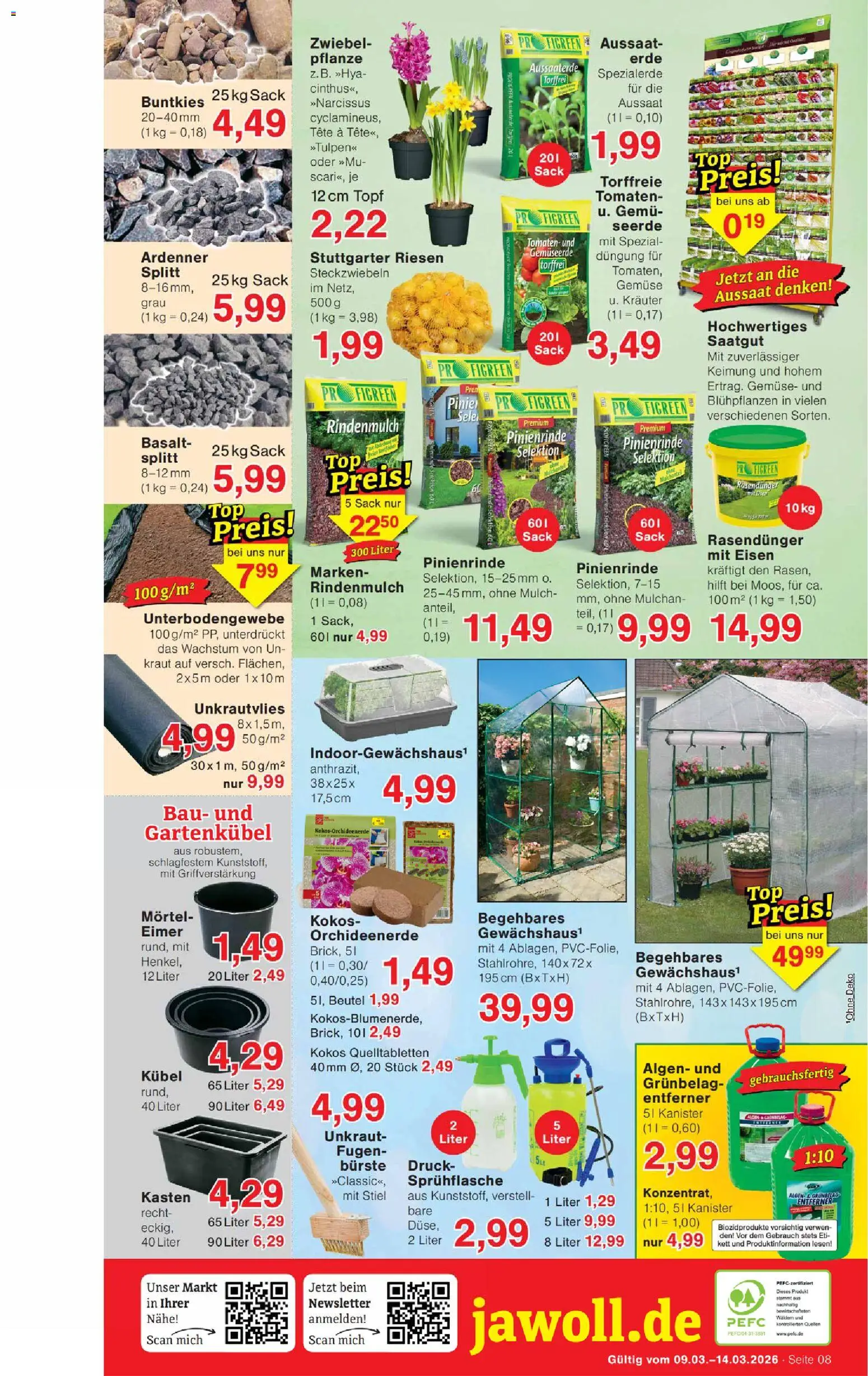 Wiglo Wunderland Prospekt – gültig ab 09.03.2026 | Seite: 12 | Produkte: Rindenmulch, Tomaten, Bürste, Kraut