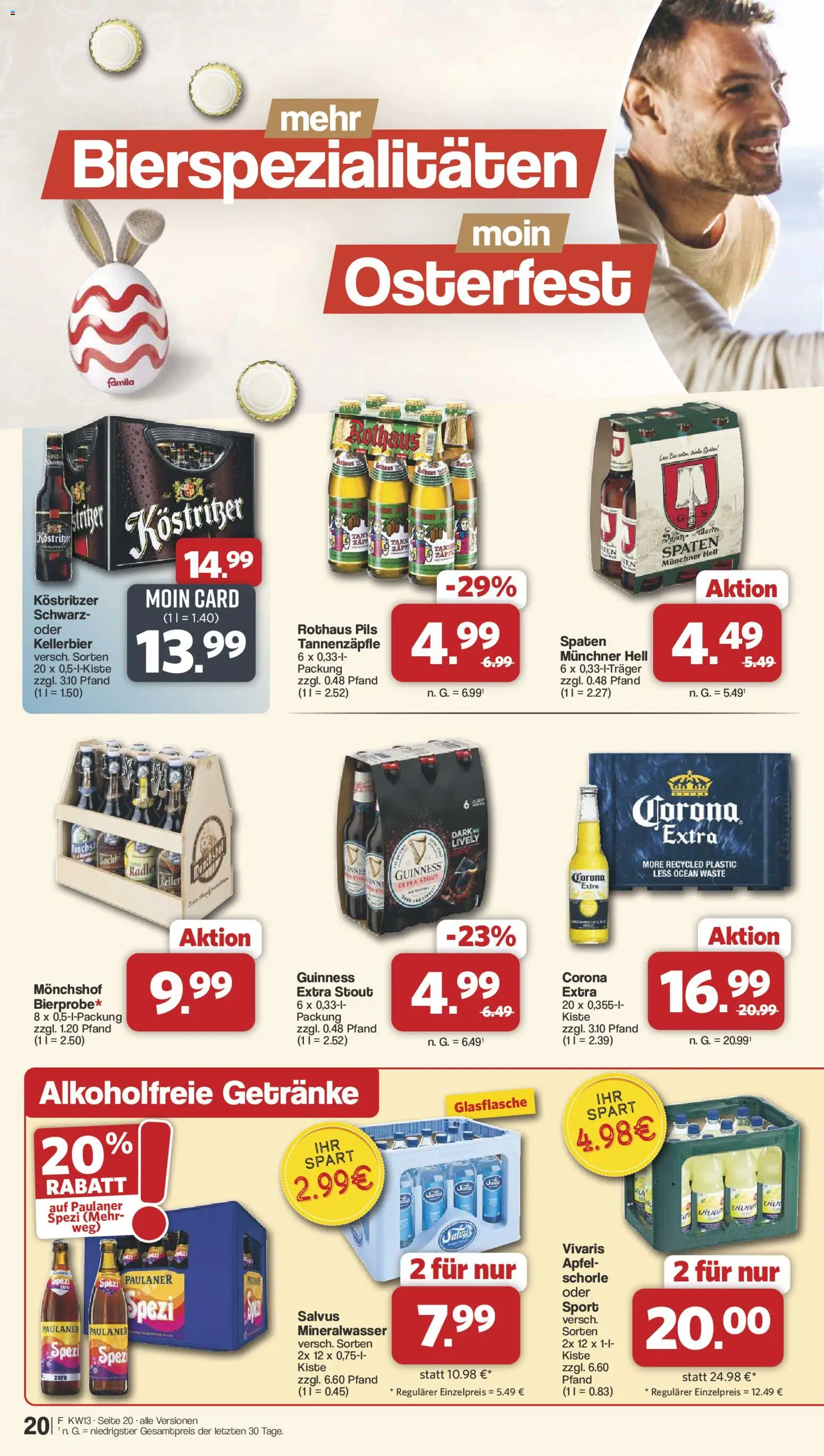 Famila Nordwest Prospekt 	 – gültig ab 23.03.2026 | Seite: 20 | Produkte: Monchshof, Paulaner spezi, Äpfel, Mineralwasser