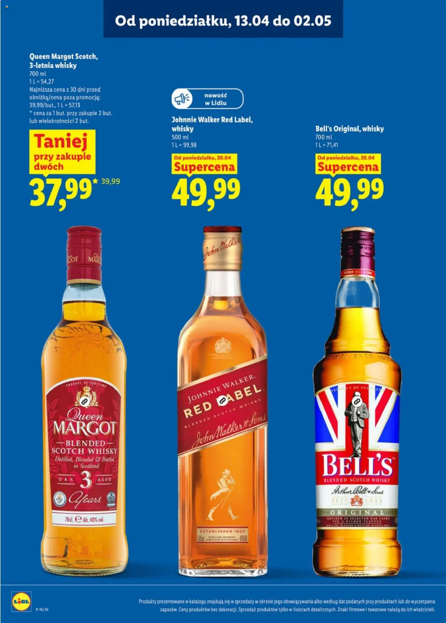Lidl Katalog alkoholi mocnych od 13.04.2026 | Strona: 9 | Produkty: Bell, Whisky