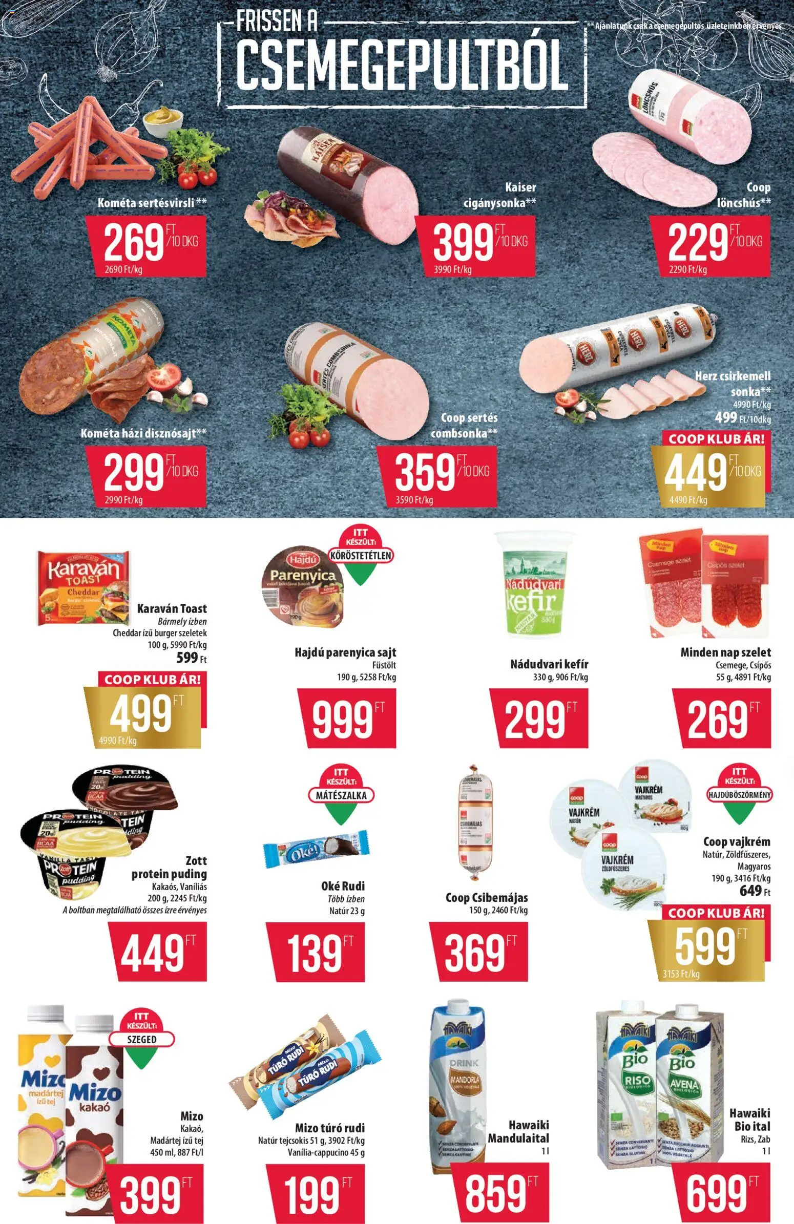 COOP akciós ujság - amely érvényes a következő dátumtól: 05.02.2026 | Oldal: 2 | Termékek: Puding, Kefir, Protein, Vajkrém
