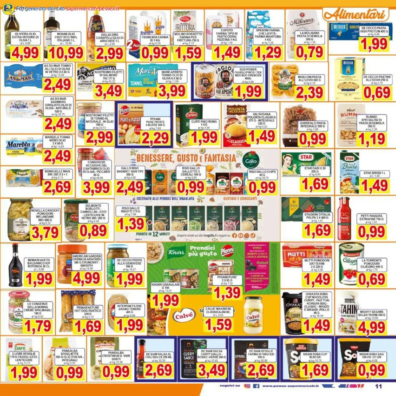 Volantino Pewex del 17.10.2025 | Pagina: 11 | Prodotti: Farina, Pasta, Mutti, Olio di Oliva