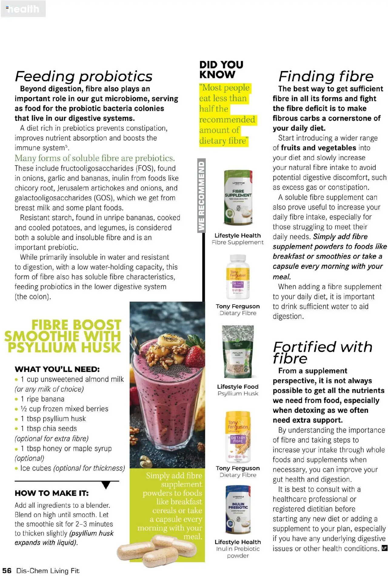Dis-Chem Living Fit │ valid from 01.05.2025 | Page: 58 | Products: Milk, Powder, Garlic, Supplements