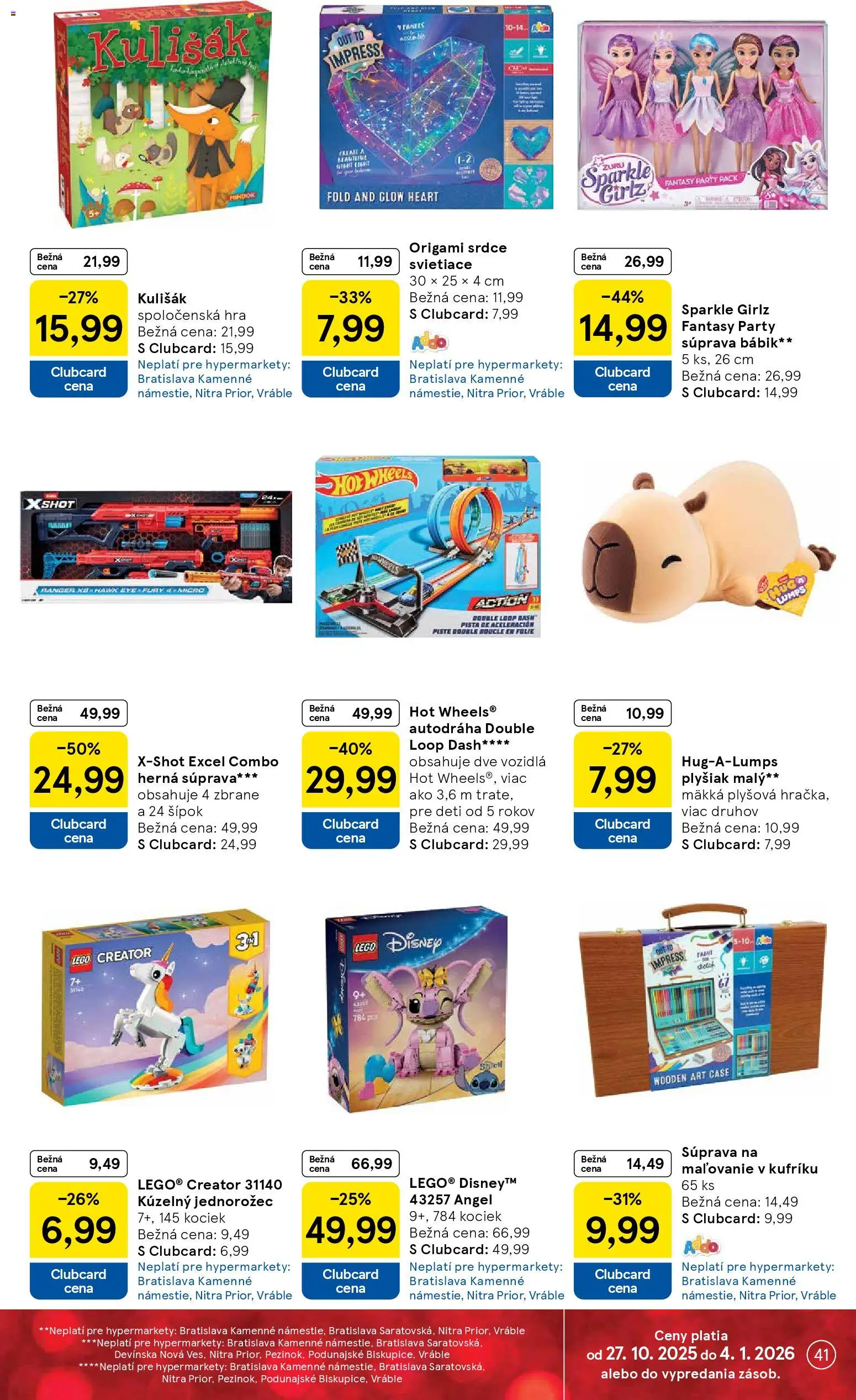 Nové Tesco akcie – leták je platný od 19.11.2025 | Strana: 41 | Produkty: LEGO, Hra