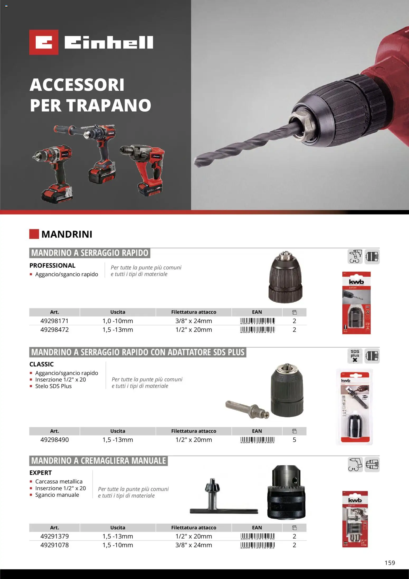 Volantino Einhell del 17.03.2026 | Pagina: 161 | Prodotti: Trapano, Adattatore