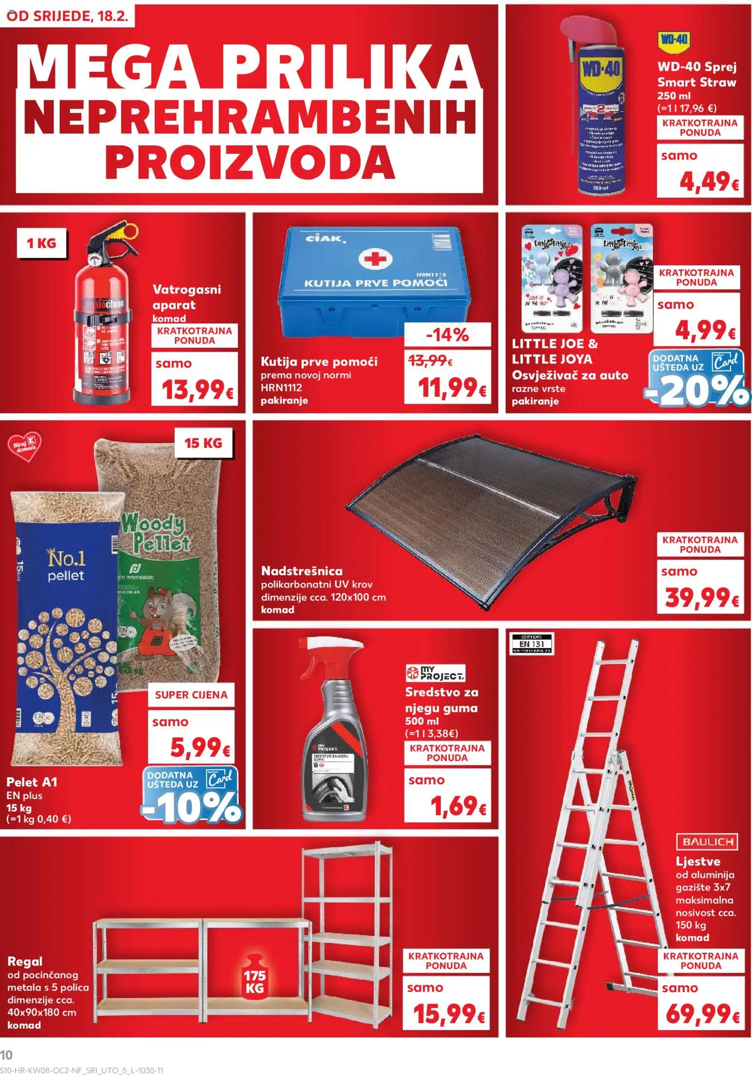 Kaufland katalog | vrijedi od 18.02.2026 | Stranica: 10 | Proizvodi: Polica, Ljestve, WD-40, Regal