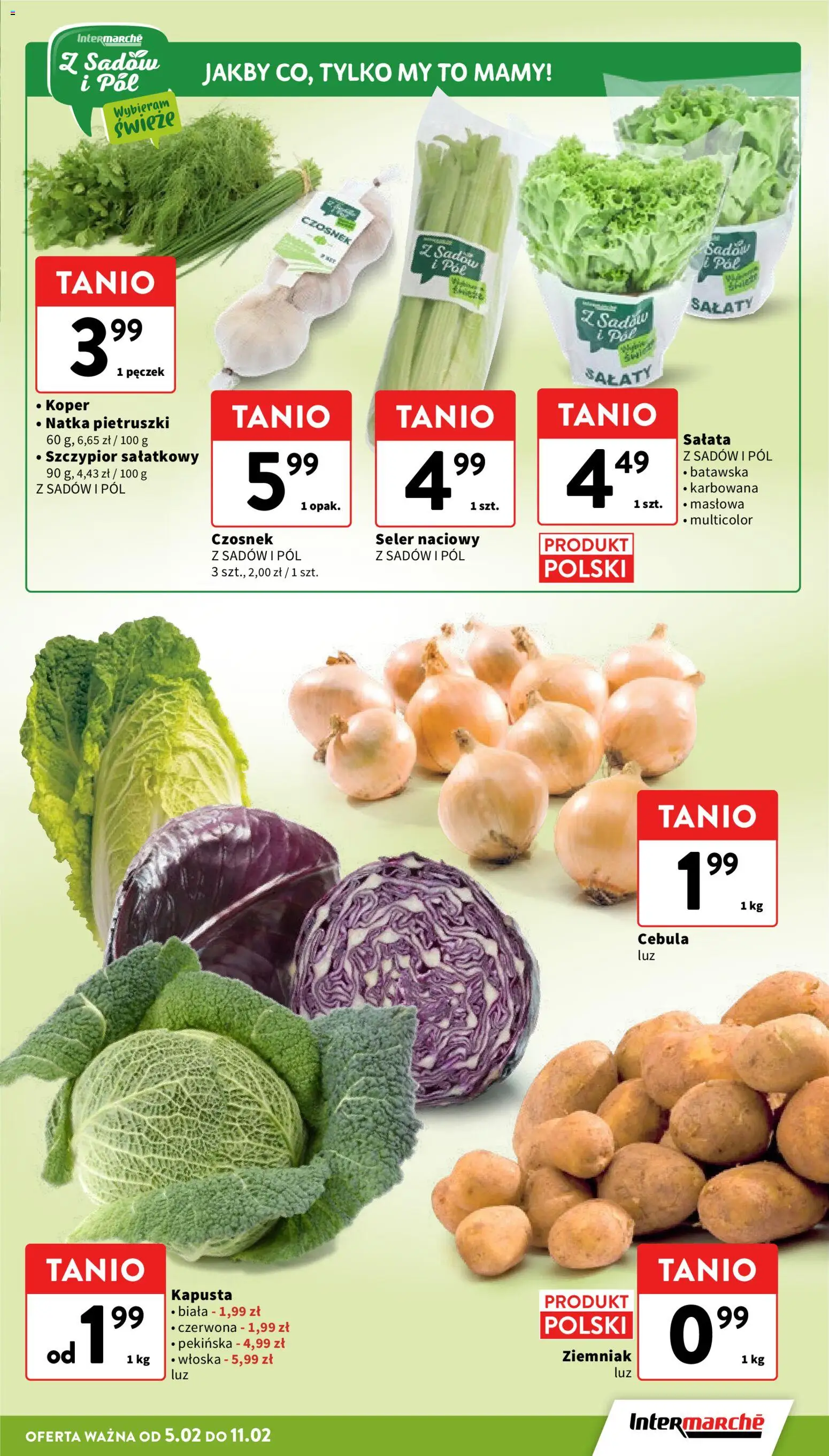 Intermarche Gazetka od 05.02.2026 | Strona: 11 | Produkty: Czosnek, Kapusta, Seler naciowy