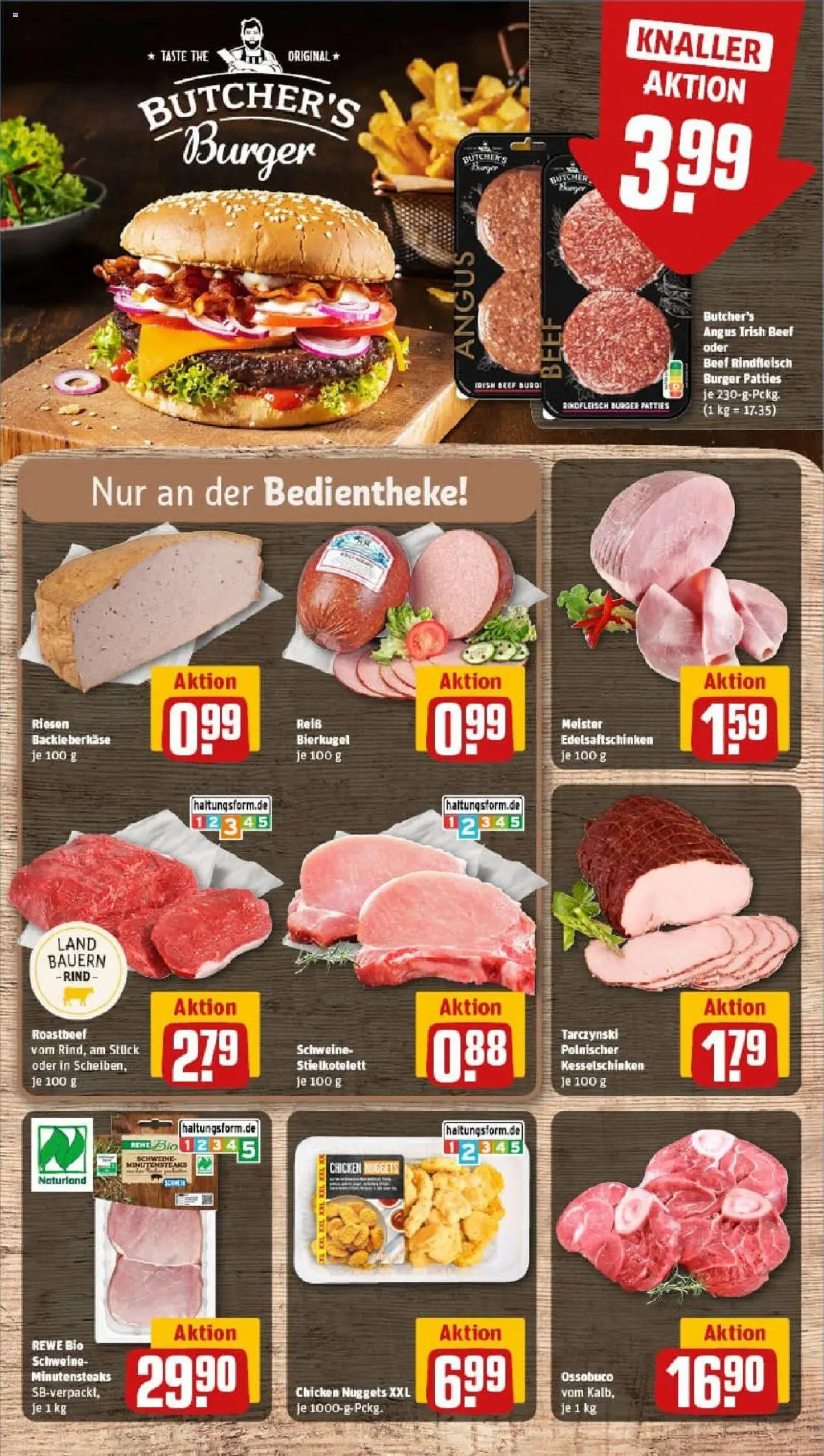 Rewe prospekt Tübingen / Innenstadt	 – gültig ab 06.10.2025 | Seite: 6 | Produkte: Burger, Roastbeef, Rindfleisch, Steak