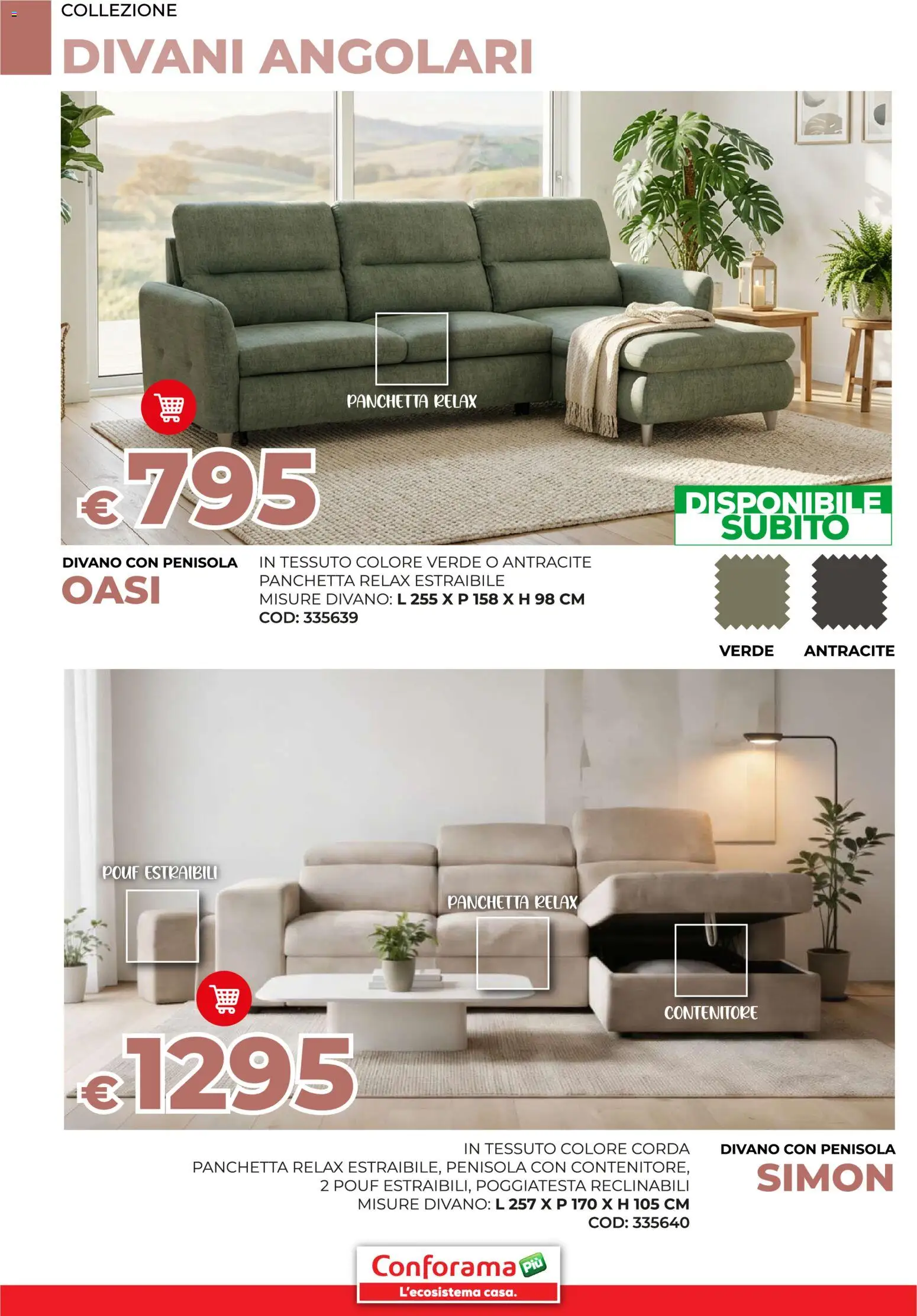 Volantino Conforama del 11.02.2026 | Pagina: 24 | Prodotti: Contenitore, Divano