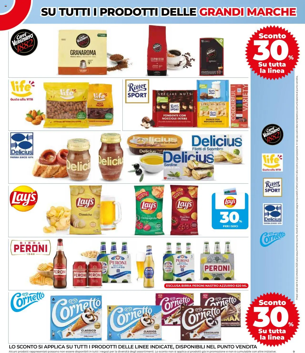 Volantino COOP del 09.10.2025 | Pagina: 9 | Prodotti: Caffè, Cioccolato, Birra, Cornetto