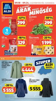 Aldi Akciós újság - amely érvényes a következő dátumtól: 18.09.2025