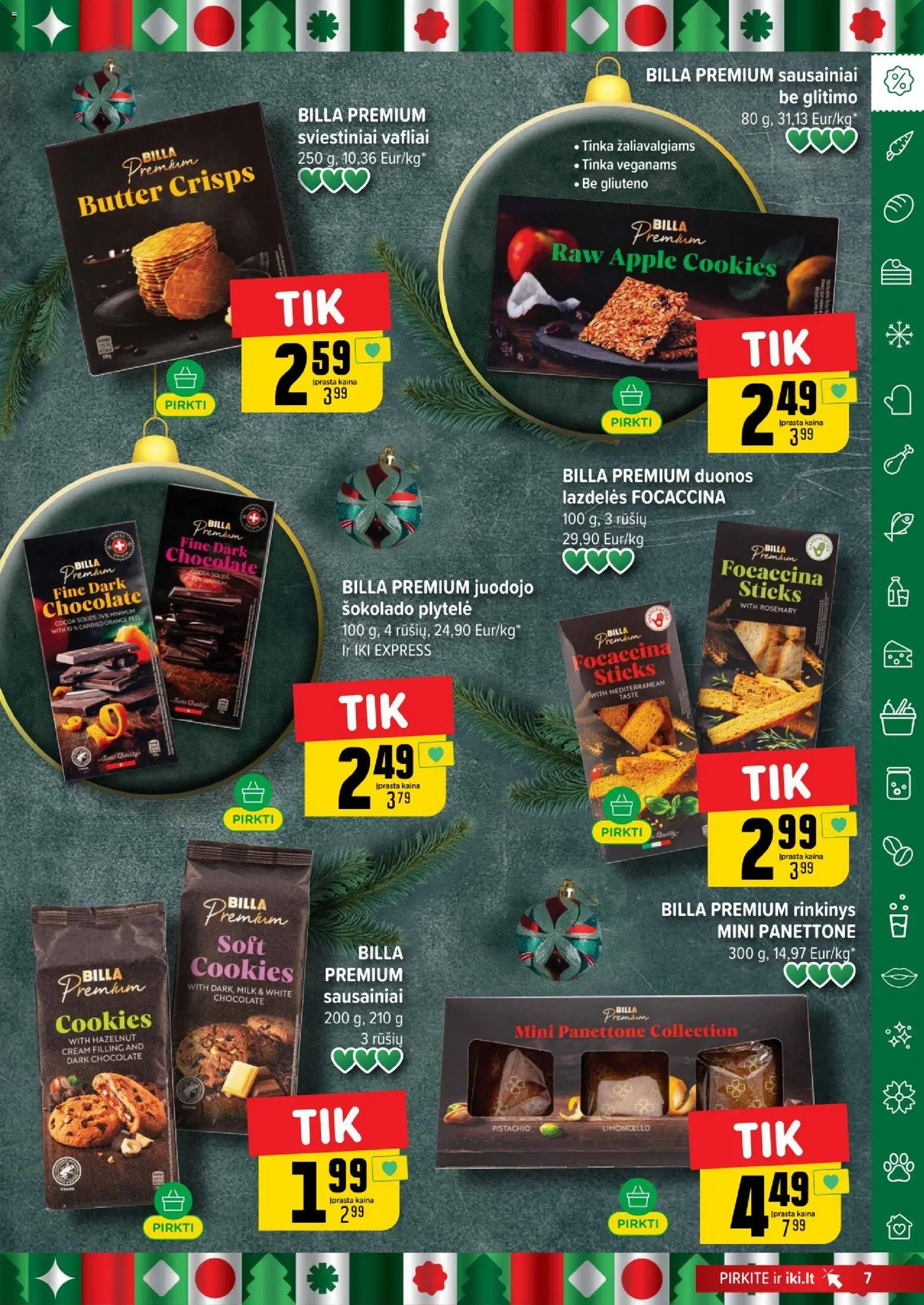 IKI akcijos nuo 22.12.2025 | Puslapis: 7 | Prekių: Sausainiai, Vafliai