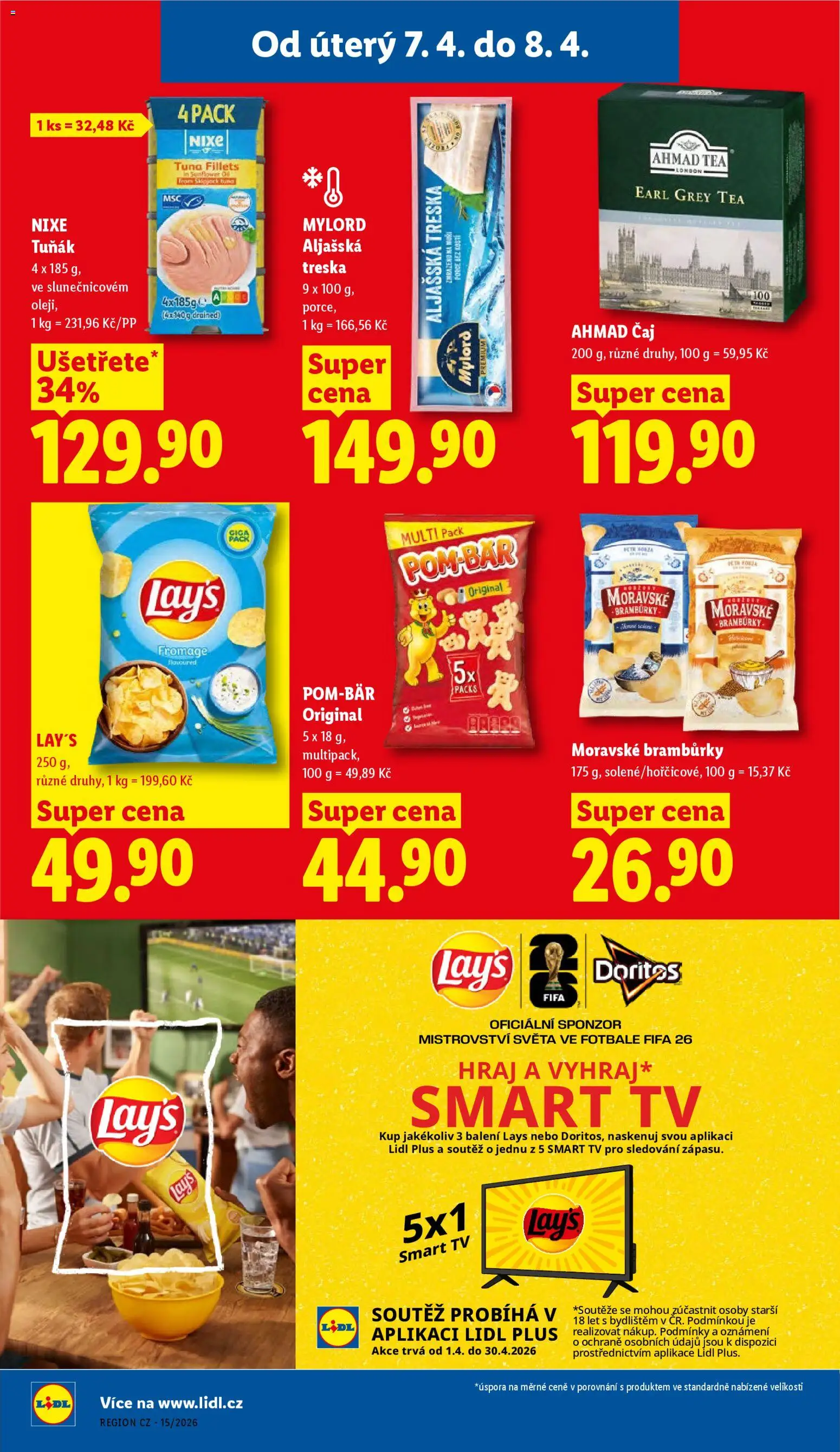 Lidl leták od 07.04.2026 | Strana: 20 | Produkty: Aljašská treska, Treska, Čaj, Tv