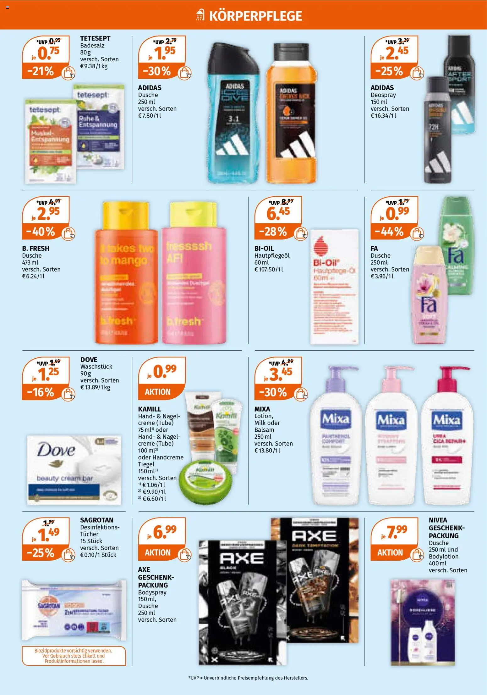 Müller Prospekt 	 – gültig ab 27.10.2025 | Seite: 28 | Produkte: Deodorant, Axe, Body Lotion, Mango