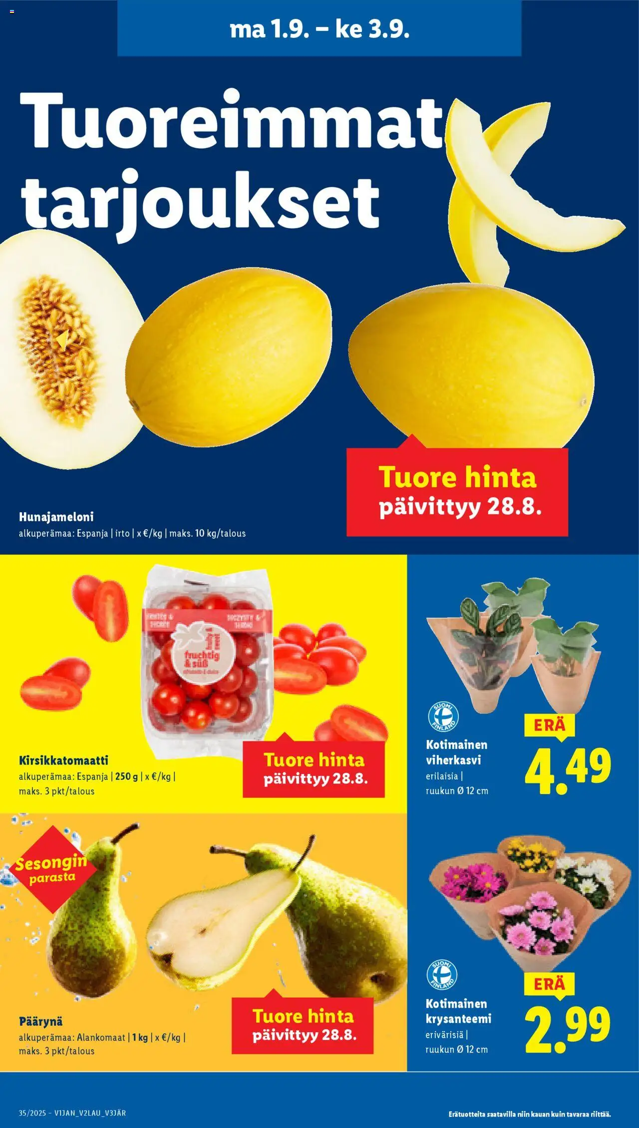  | Sivu: 23 | Tuotteet: Kirsikkatomaatti, Hunajameloni
