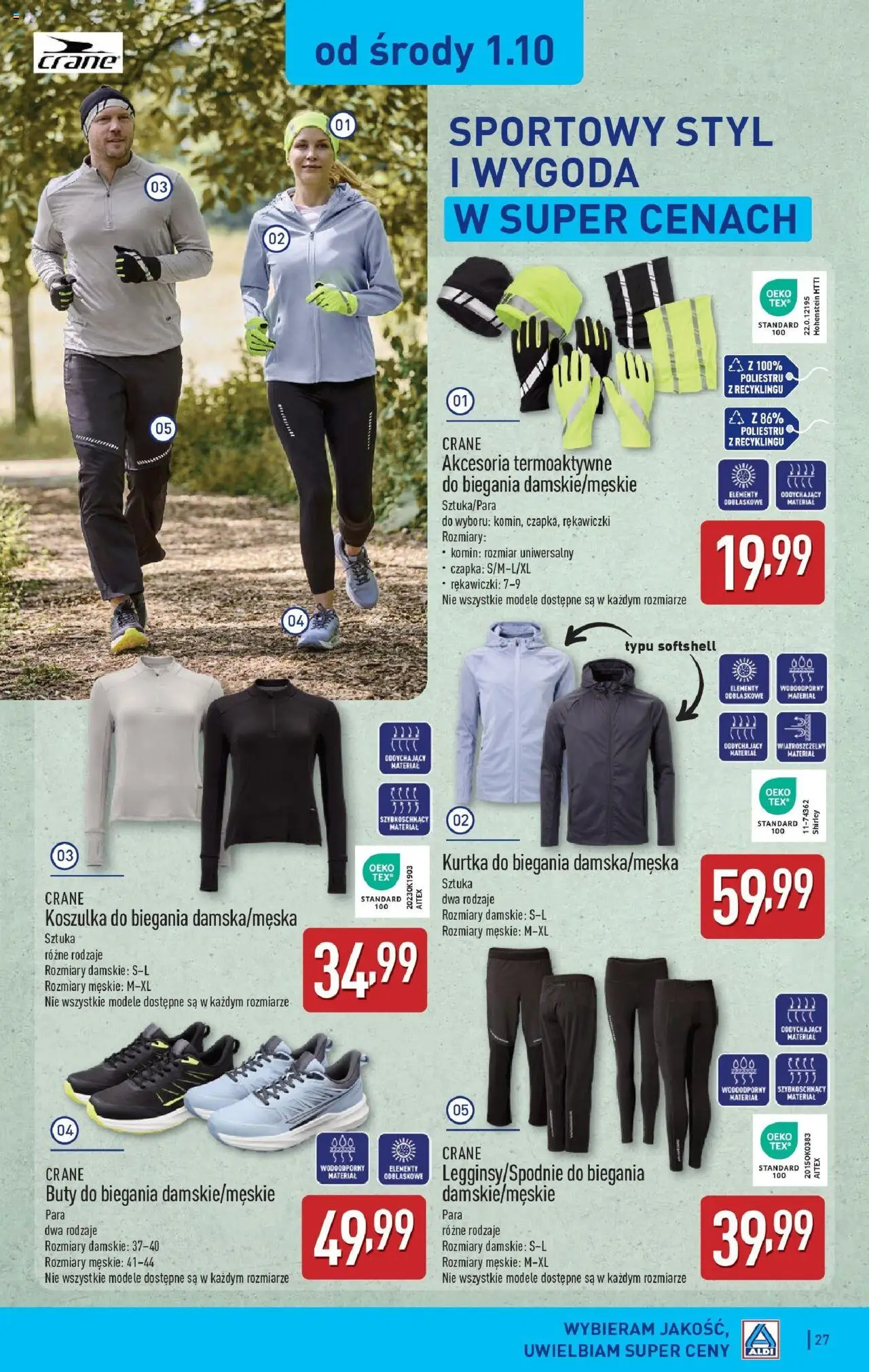 Aldi Gazetka od 29.09.2025 | Strona: 27 | Produkty: Kurtka, Buty, Czapka, Rękawiczki