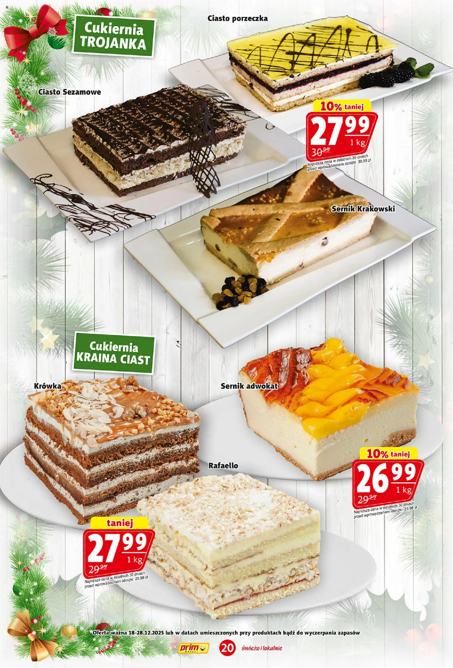 Prim Market Gazetka od 18.12.2025 | Strona: 20 | Produkty: Ciasto, Krowka, Porzeczka